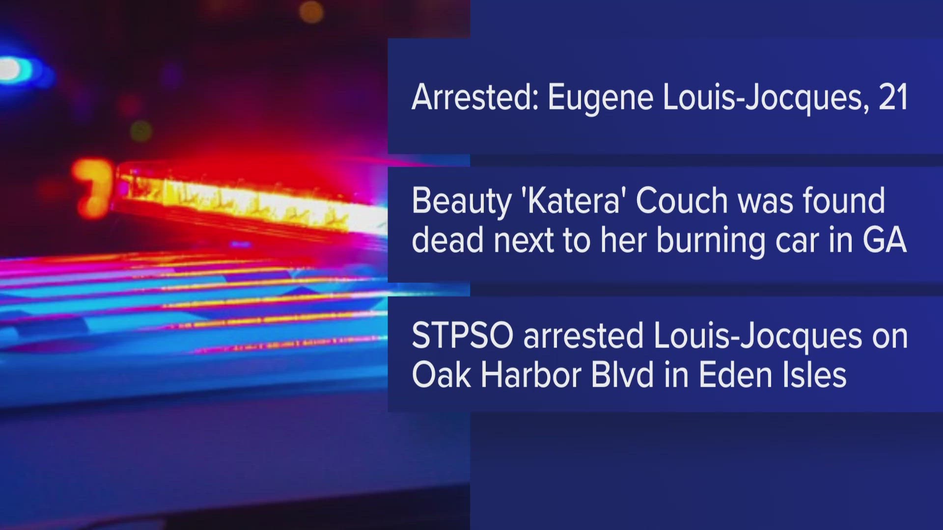 Beauty Couch, 22, was found dead in the woods next to a burning car in Georgia on Thursday.