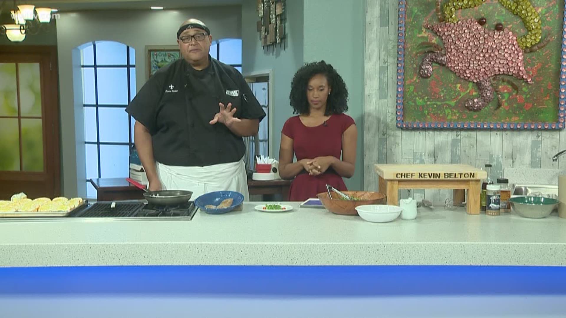 Chef Kevin and Sheba is making speckled Trout with a light salad