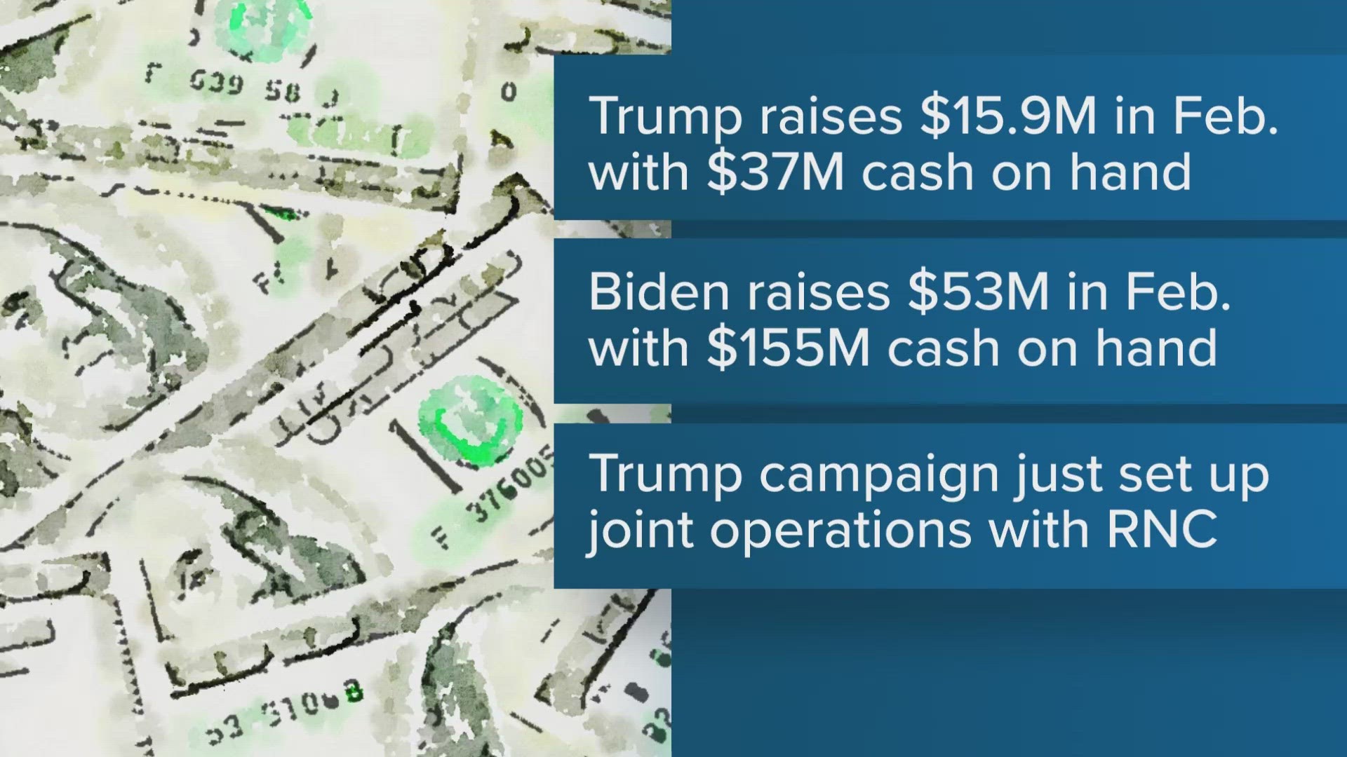 The latest campaign finance reports are out from the frontrunners in the race for president, and the incumbent continues to outpace former President Trump.