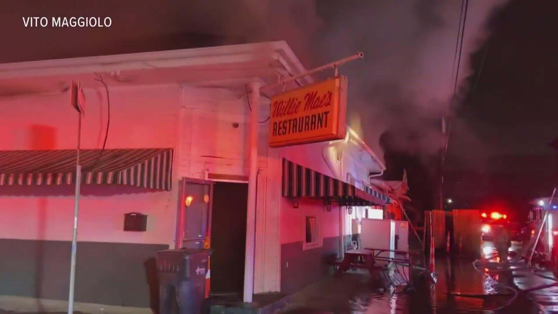 The fire is a devastating blow to the community that regularly attended the historic restaurant.