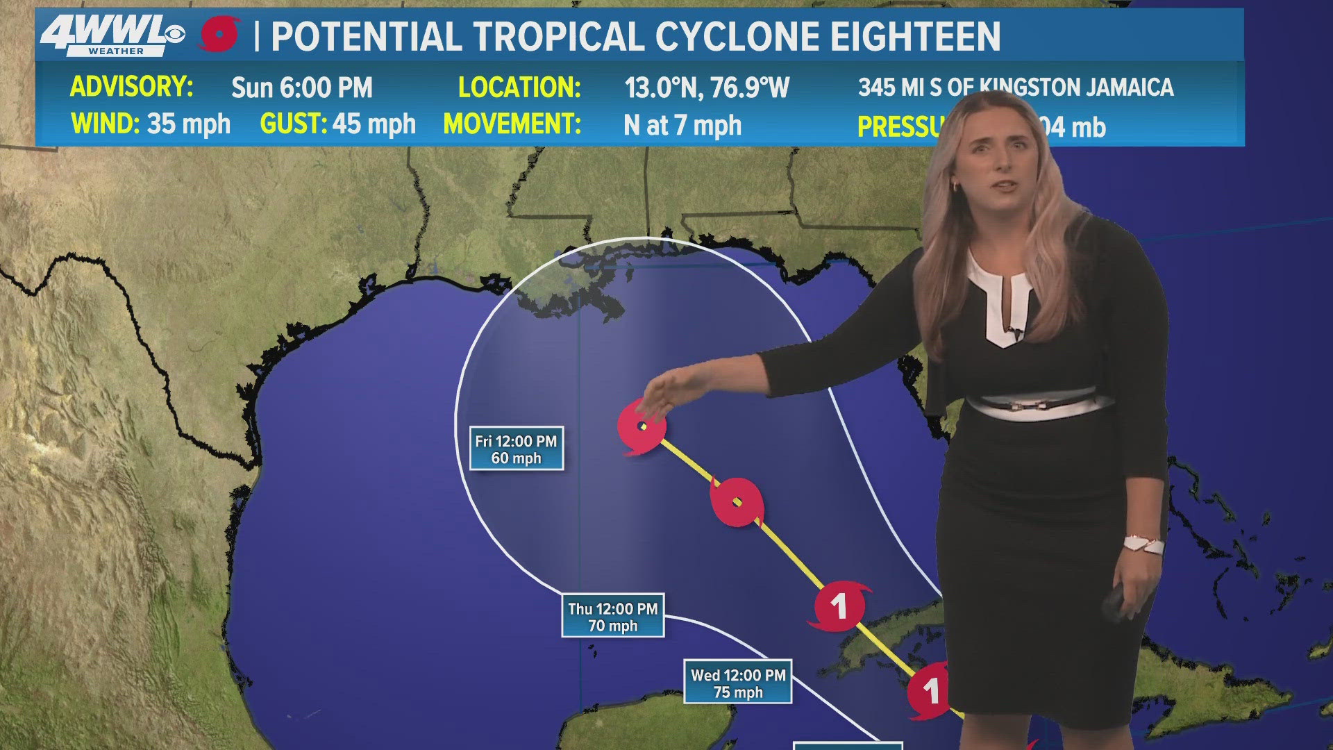 Meteorologist Alexa Trischler says Tropical Storm Rafael likely to form this week. It's expected to become a Cat. 1 hurricane by Wednesday near Cuba.