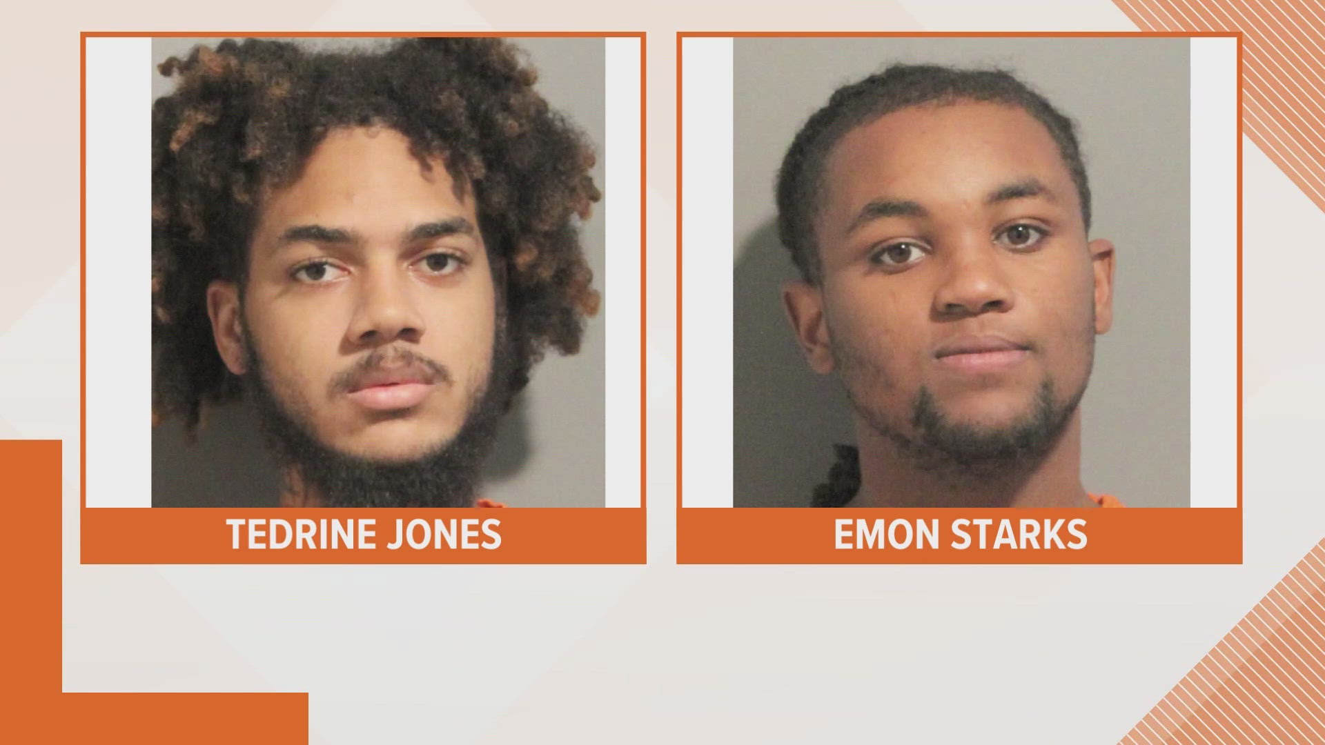 Tedrine Jones and Emon Starks were formally charged with several felonies, including manslaughter, for a shooting that happened in August.