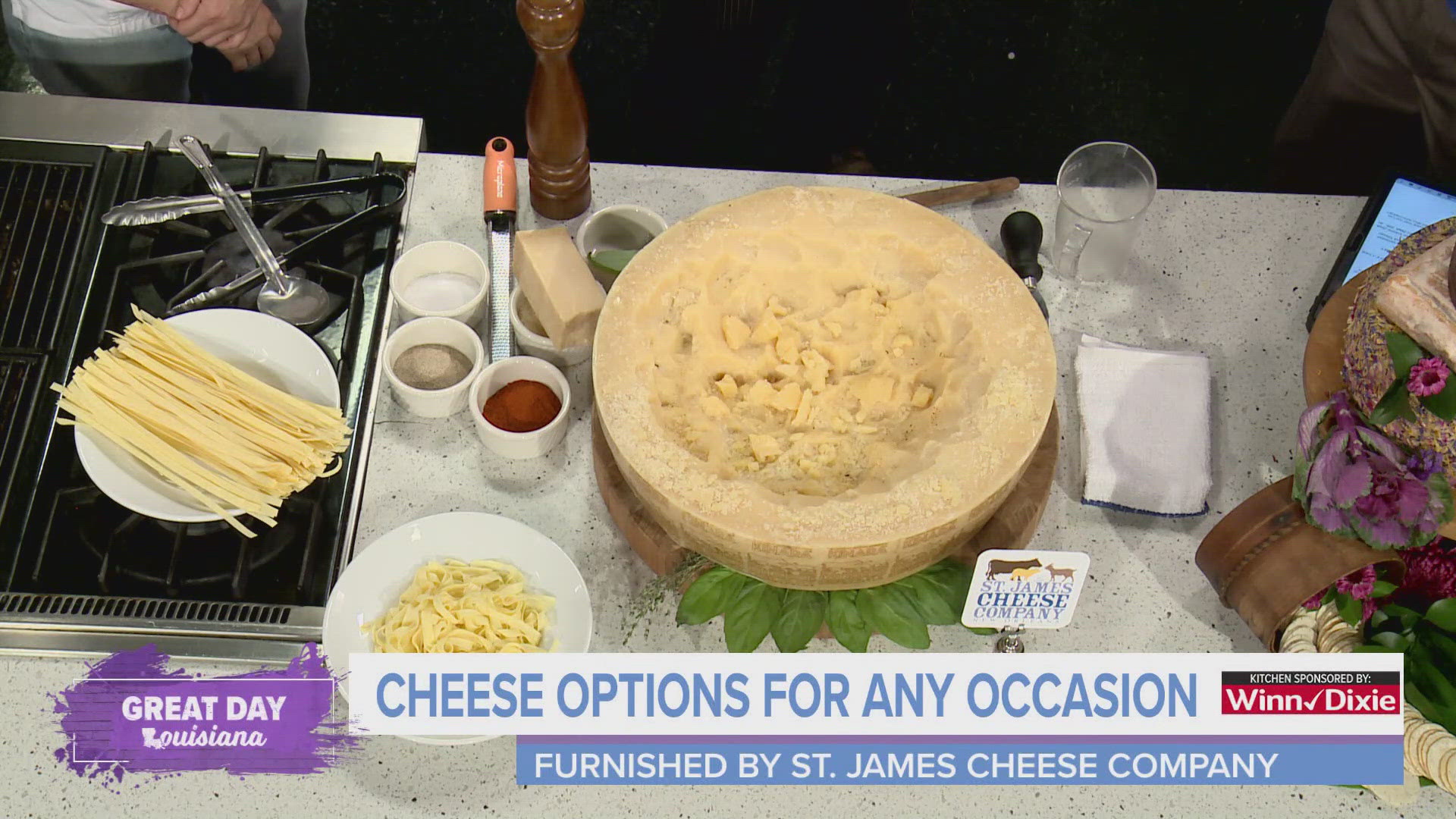 St. James Cheese Company shows off one of their specialty dishes in our Winn-Dixie kitchen.