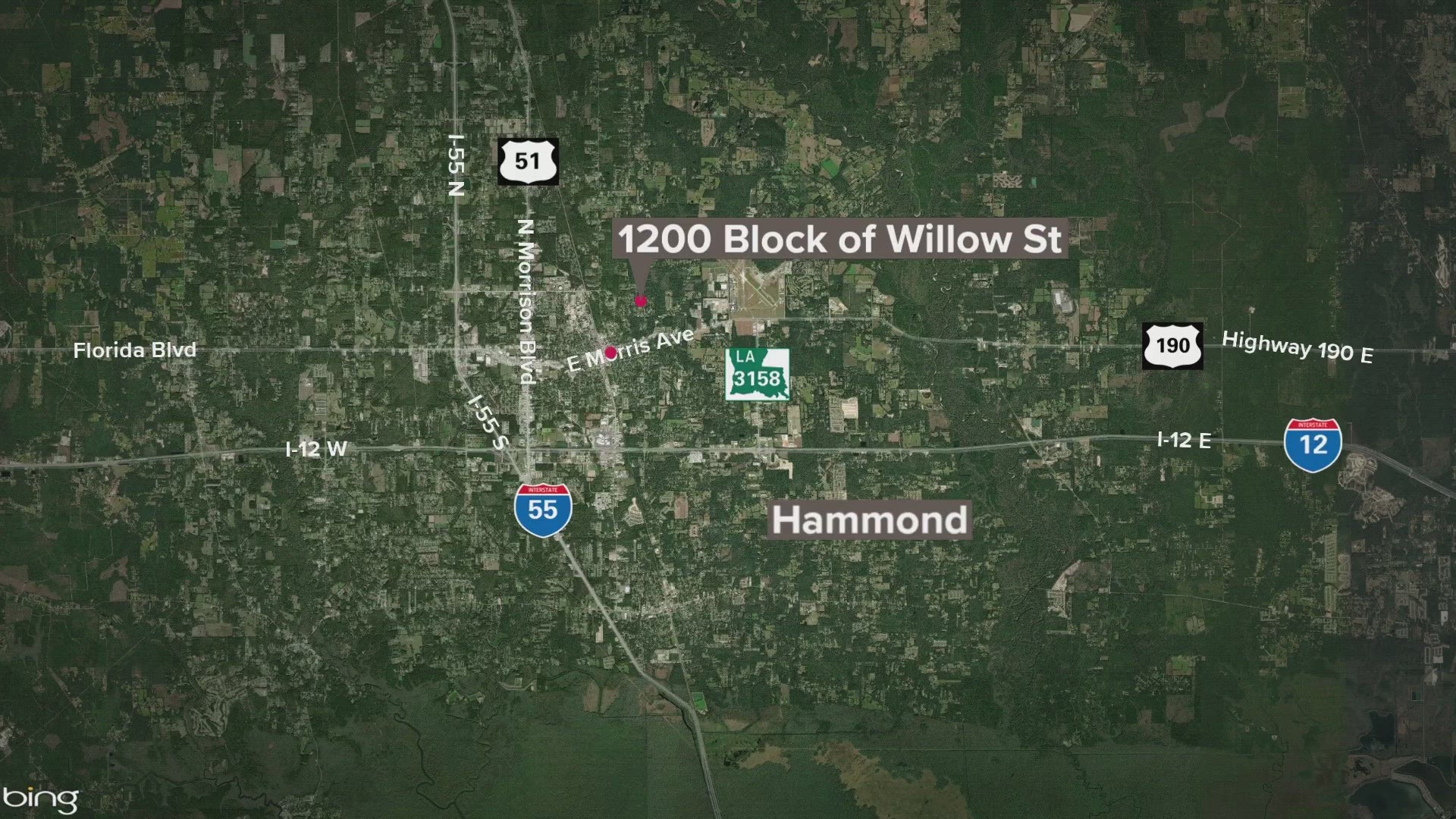 The incident took place in the 1200 block of Willow Street in Hammond.