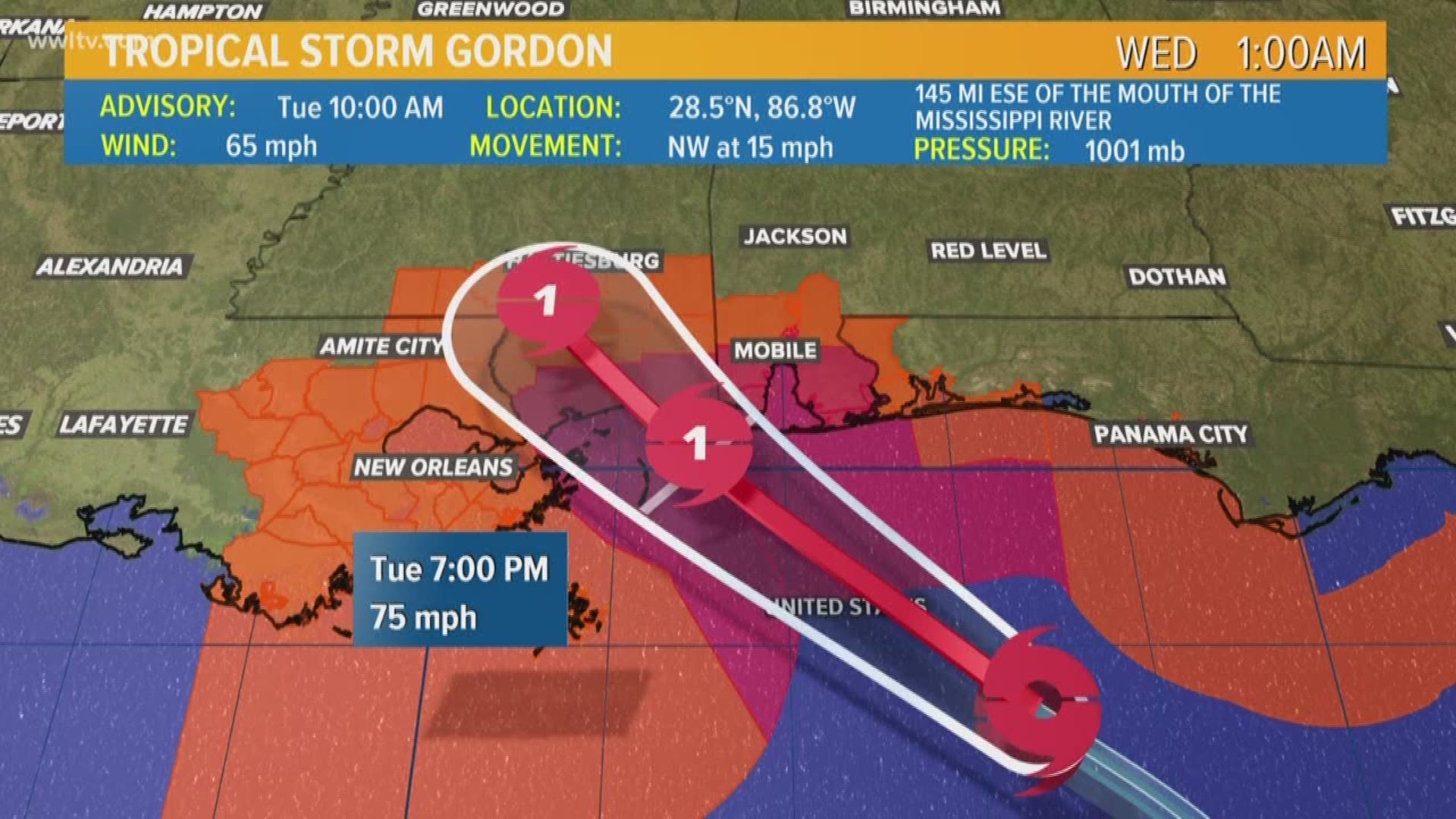 LIVE UPDATES Tropical Storm Gordon makes landfall near MS/AL border