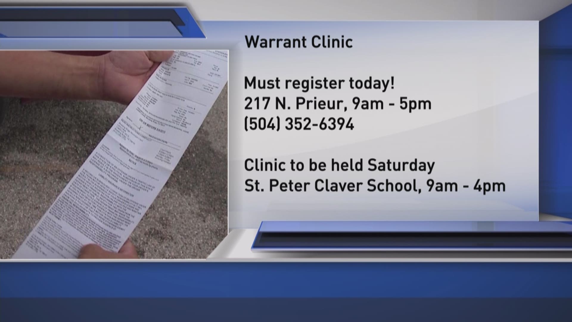 'Warrant Clinic' seeks to help residents with traffic fines, outstanding warrants