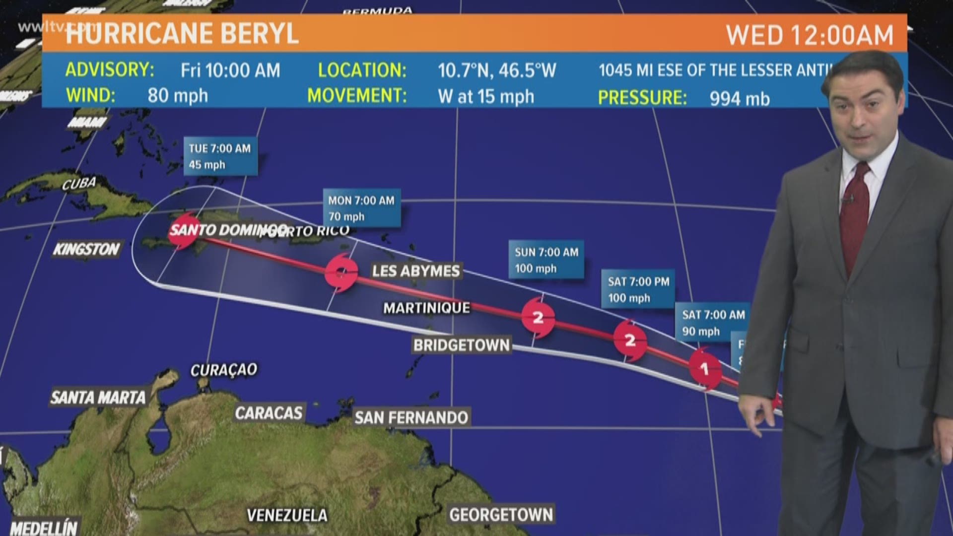 Watching Hurricane Beryl and Invest 96L