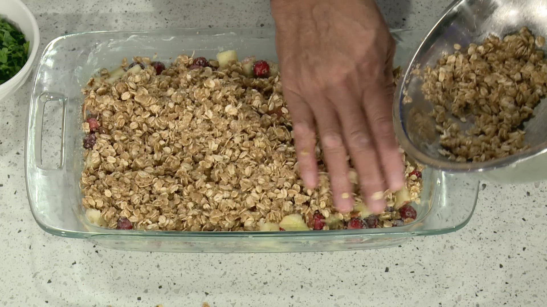 Chef Belton cooks up a delicious soup and apple crisp dish ahead of Thanksgiving.