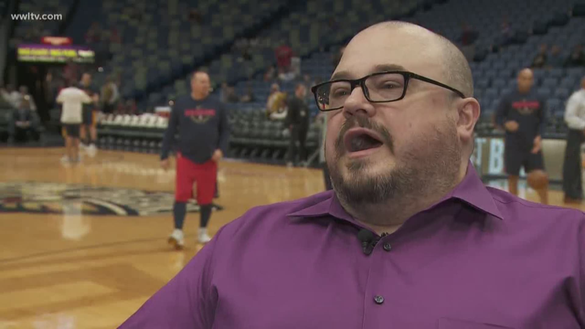Chuck Edwards, the PA announcer for the Pelicans and Saints game host, has died. He was 49-years old.