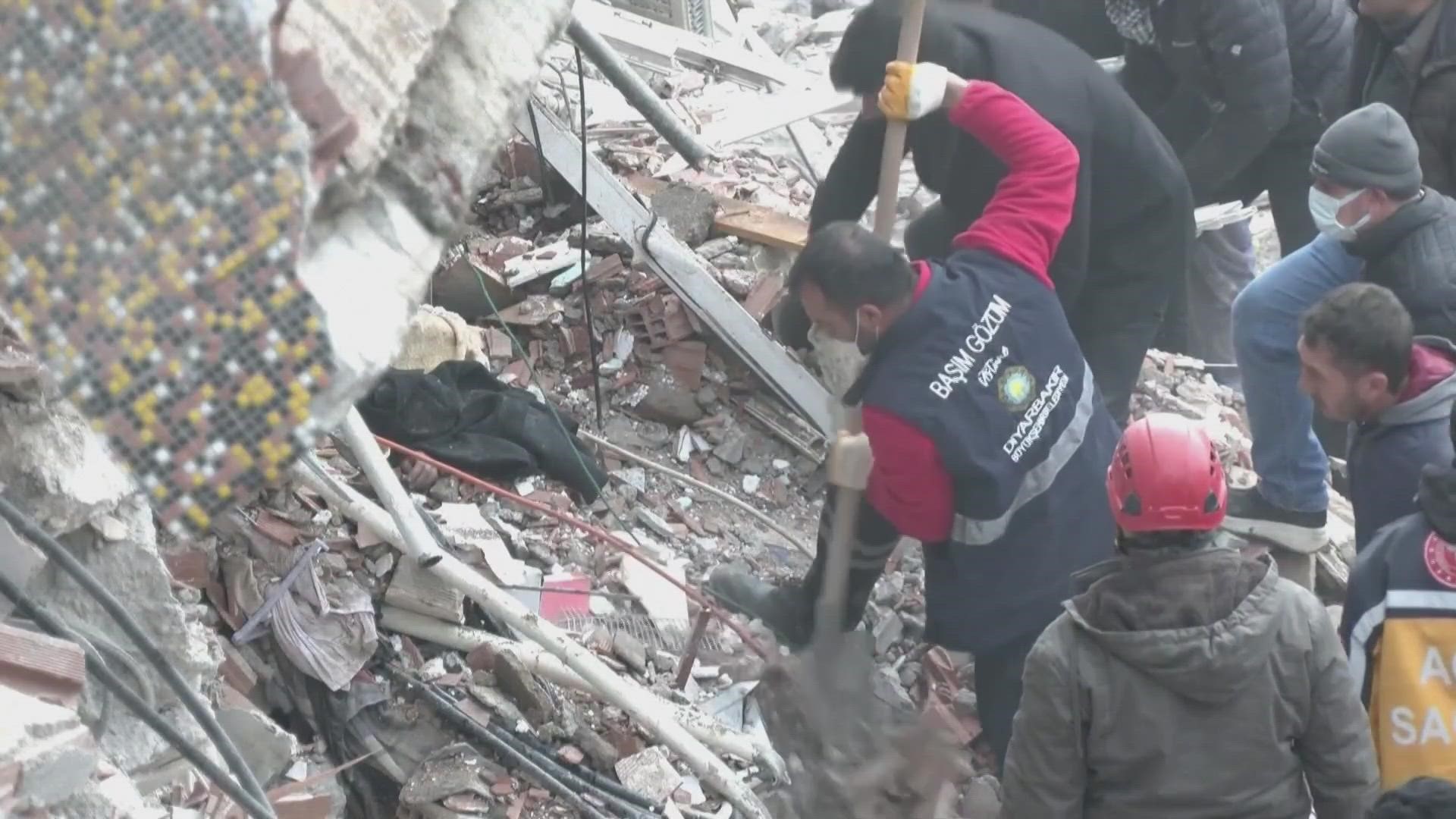3,800 have so far been confirmed dead after a 7.8 magnitude earthquake hit Turkey and Syria.