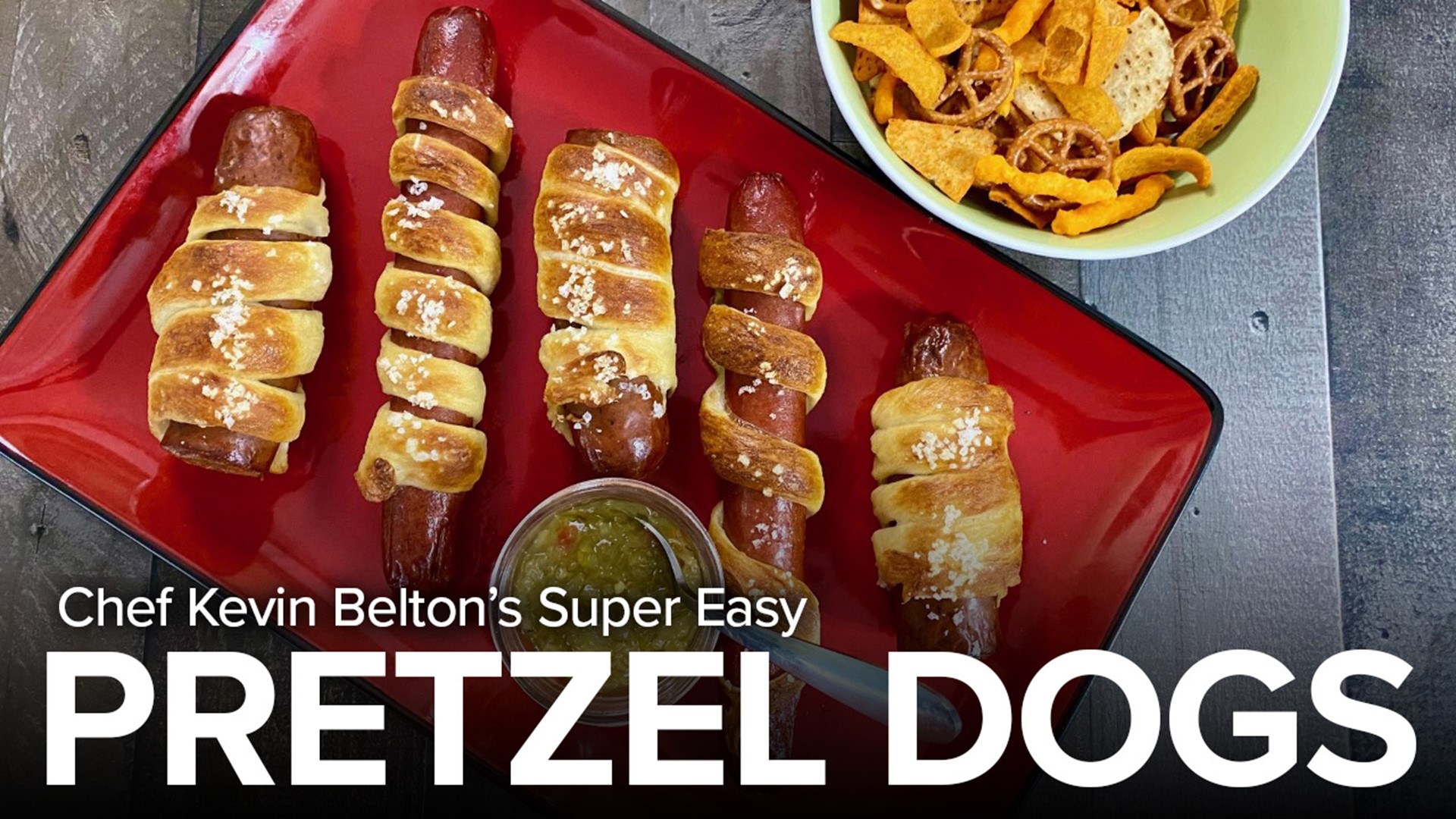 I love a good hot dog and these pretzel dogs take them to the next level!