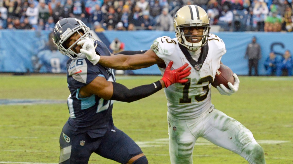 SWIPE) After the game last night, #Panthers D-Lineman Derrick Brown charges  at #Saints Michael Thomas. It's safe to say if this fist…