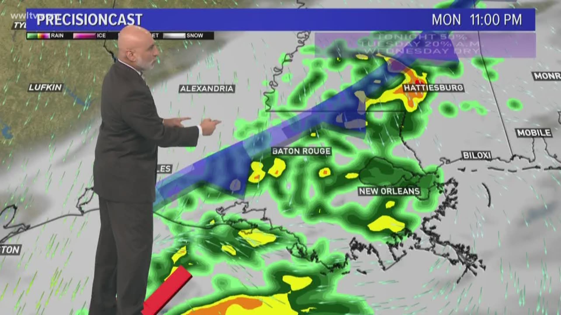 Chief Meteorologist Carl Arredondo and the 10pm Monday Weather