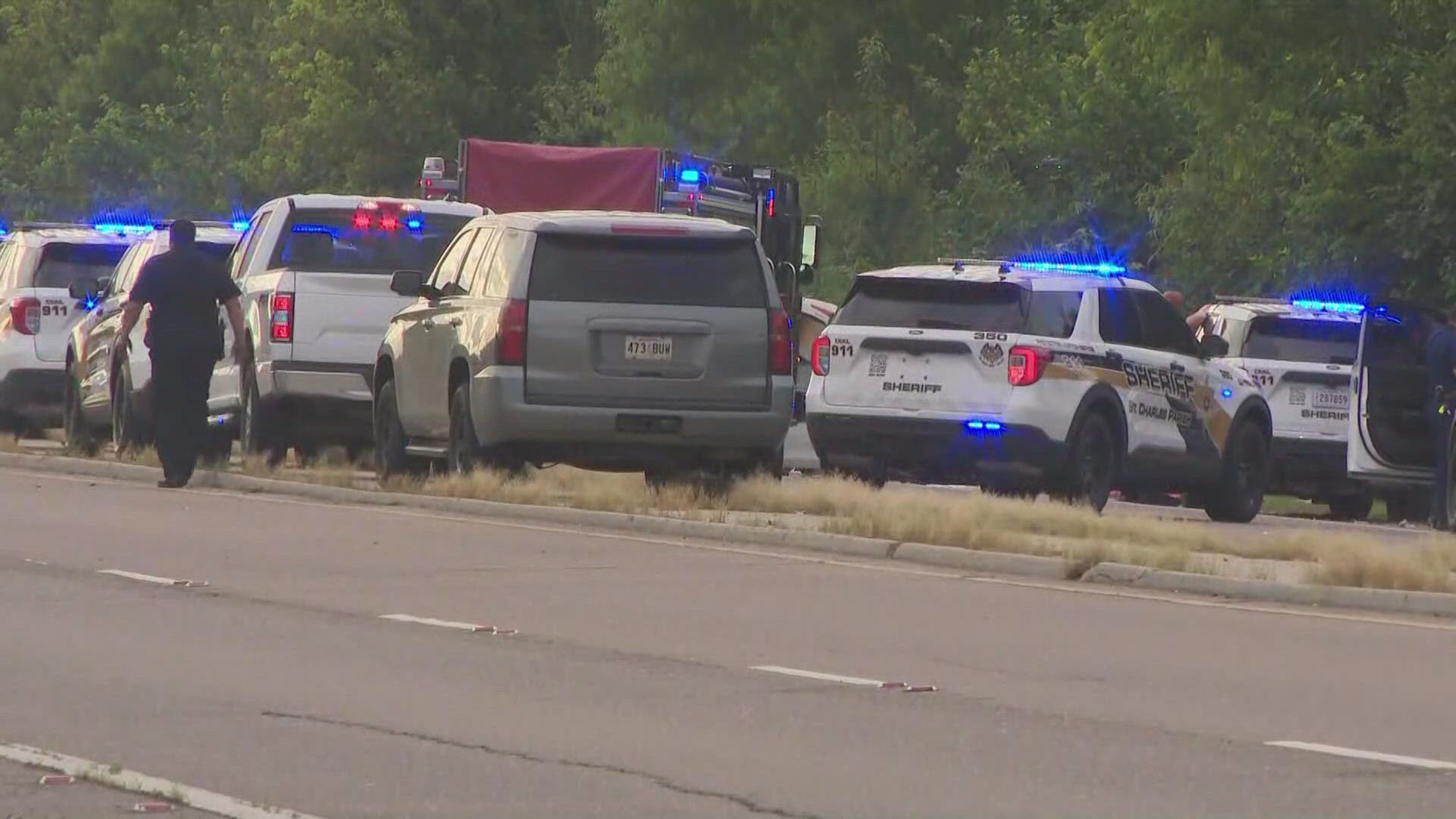 According to Louisiana State Police a father who had his three kids in the car, was driving on the wrong side of the road and collided with another driver.