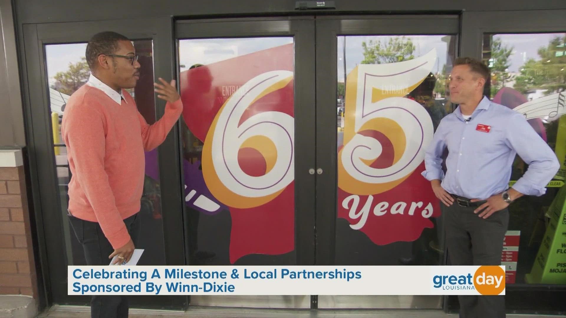 Winn-Dixie shared how they plan on celebrating 65 years of business and highlighted some local partnerships.