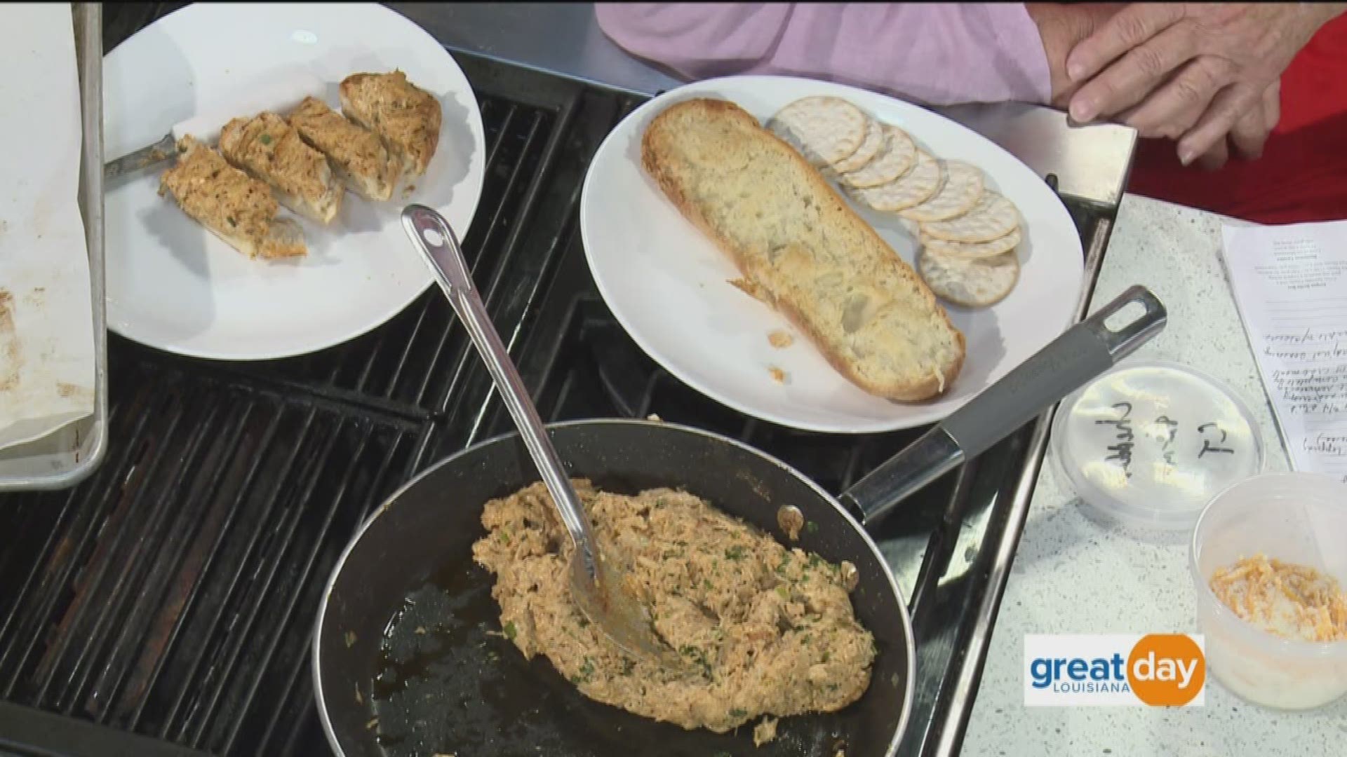 NOLA Grandmas Anne and Harriet are in the Great Day Kitchen making crab toast paired with the salty dog.