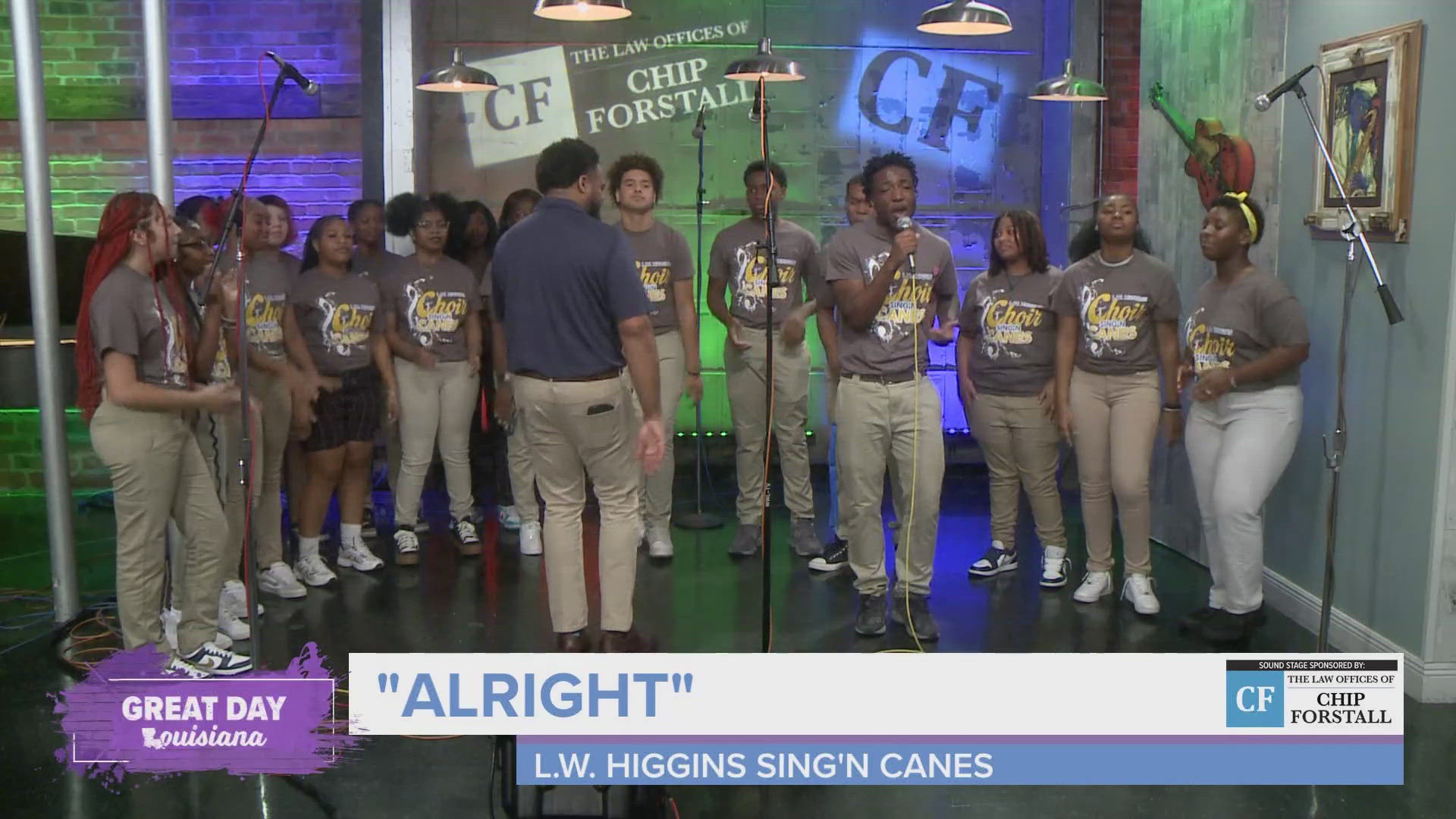 The L.W. Higgins Sing'N Canes perform "Alright" in our Chip Forstall Sound Stage.