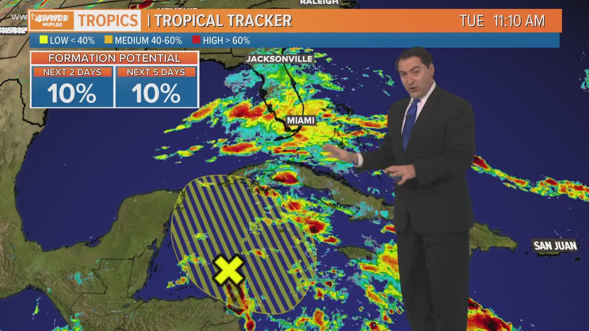 Tuesday 12 pm tropical update: Tropical wave moves across the Gulf