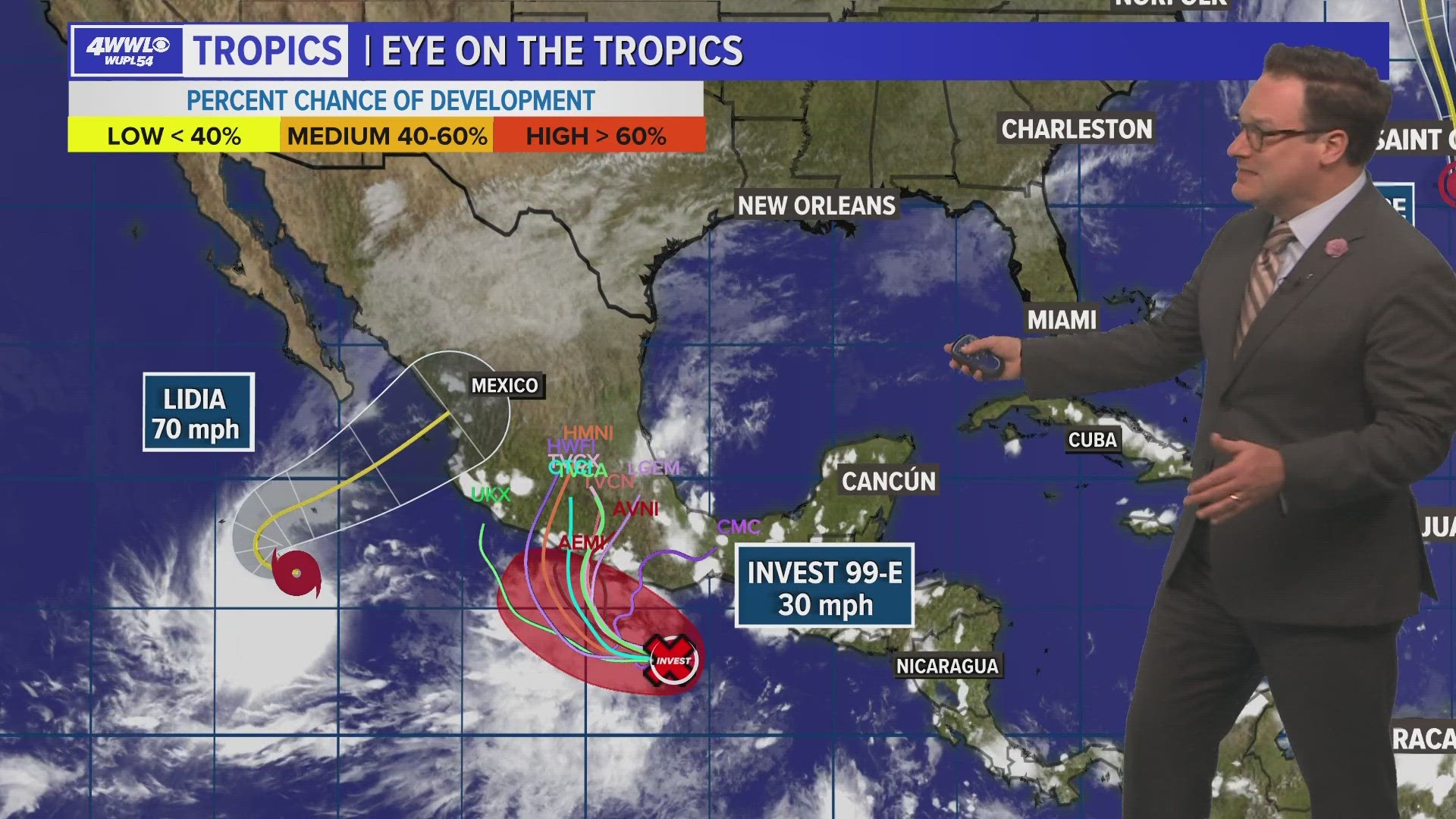 Friday night tropical update: Watching Lidia and Invest 99 | wwltv.com