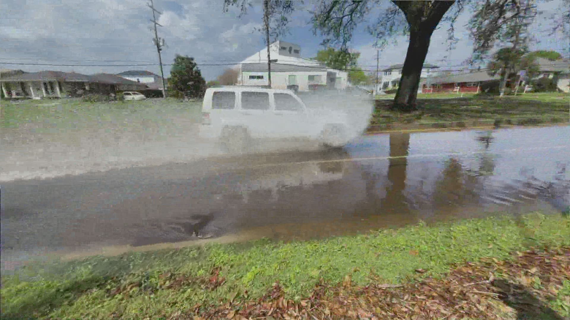 A downed drainage pump and probably blocked catch basins caused severe street flooding in the Lakeview area.