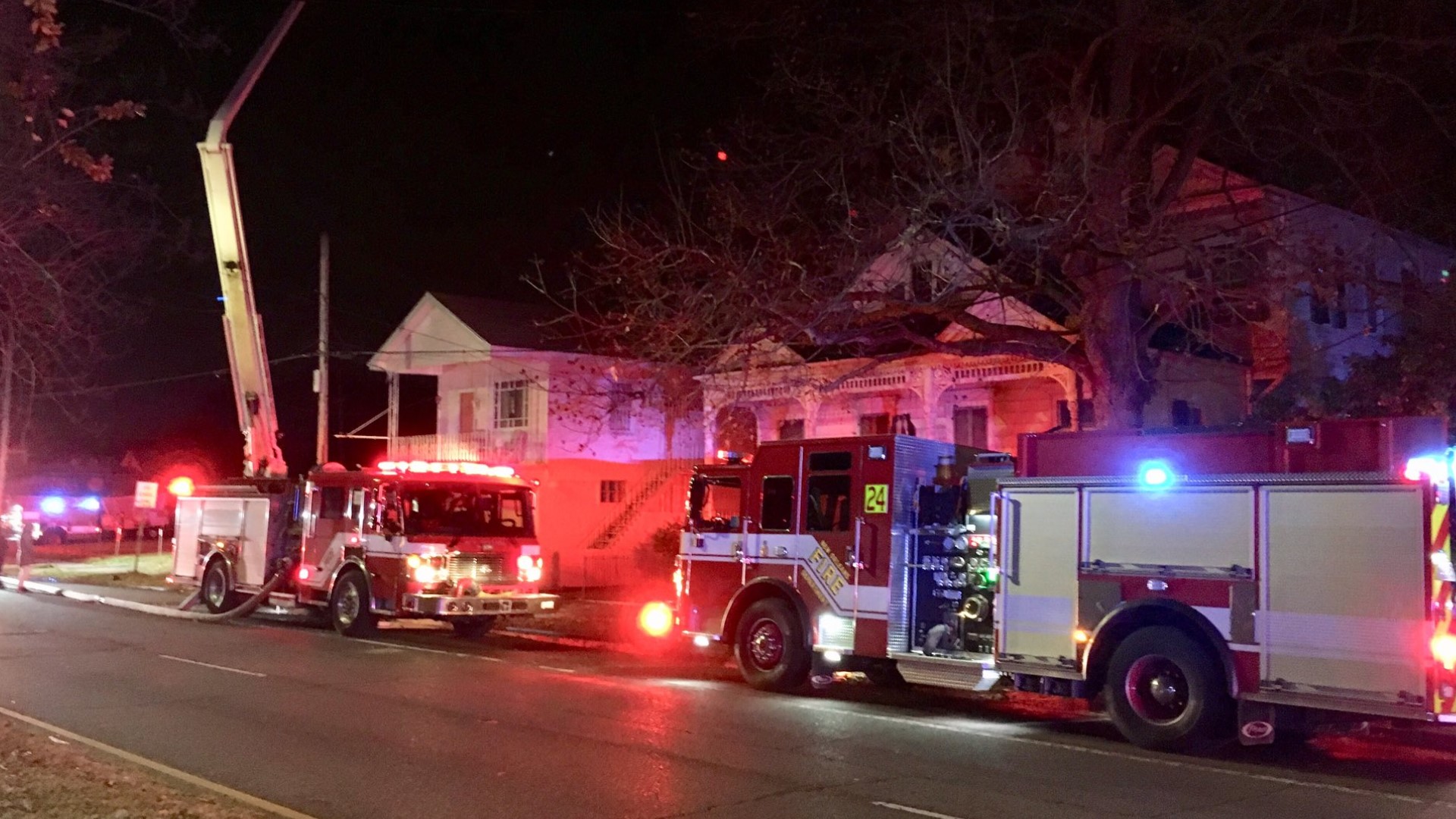 According to the New Orleans Fire Department, the fire was reported around 1:50 a.m. Friday in the 3900 block of St. Claude Avenue.