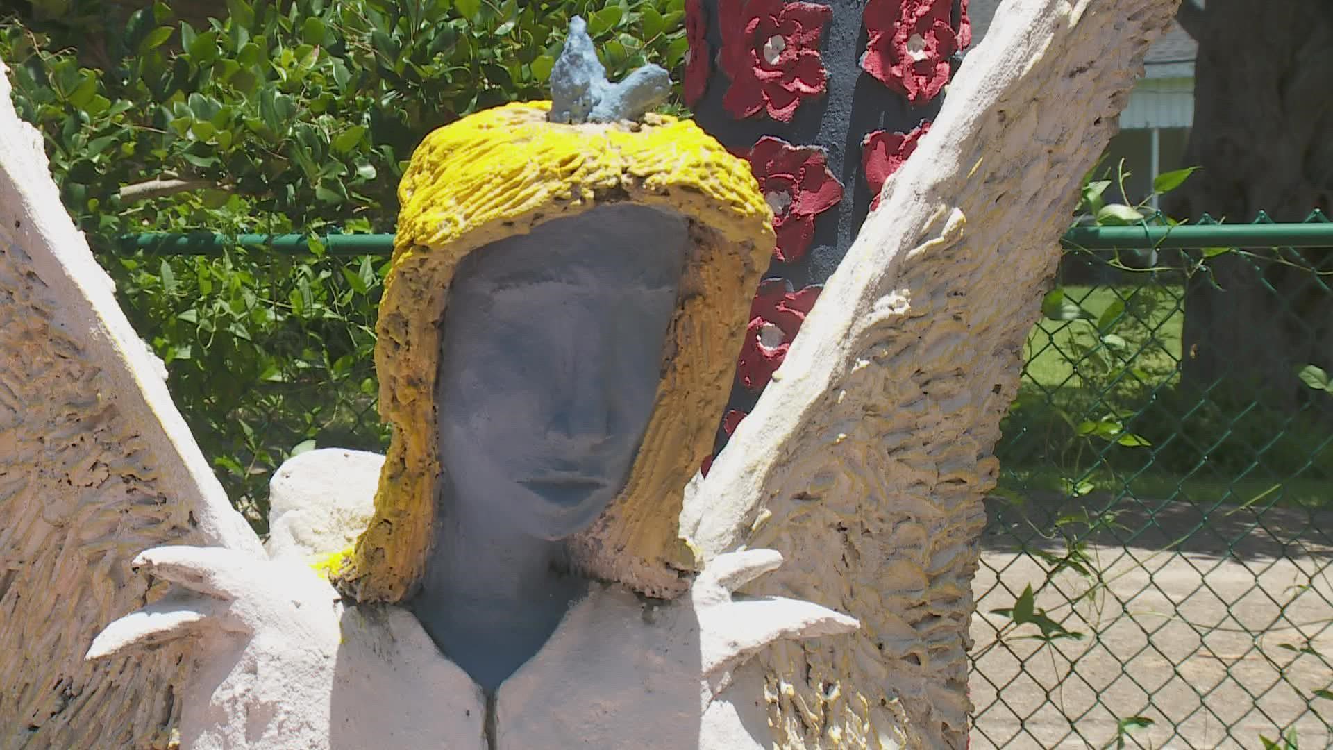 The tourist attraction saw three of its statues vandalized and an art piece stolen.