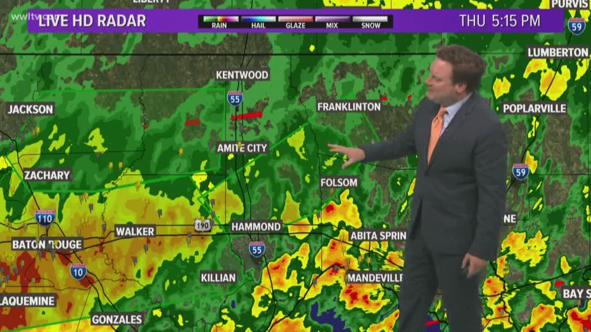 Heavy rain is expected to continue through Easter Sunday - off and on.