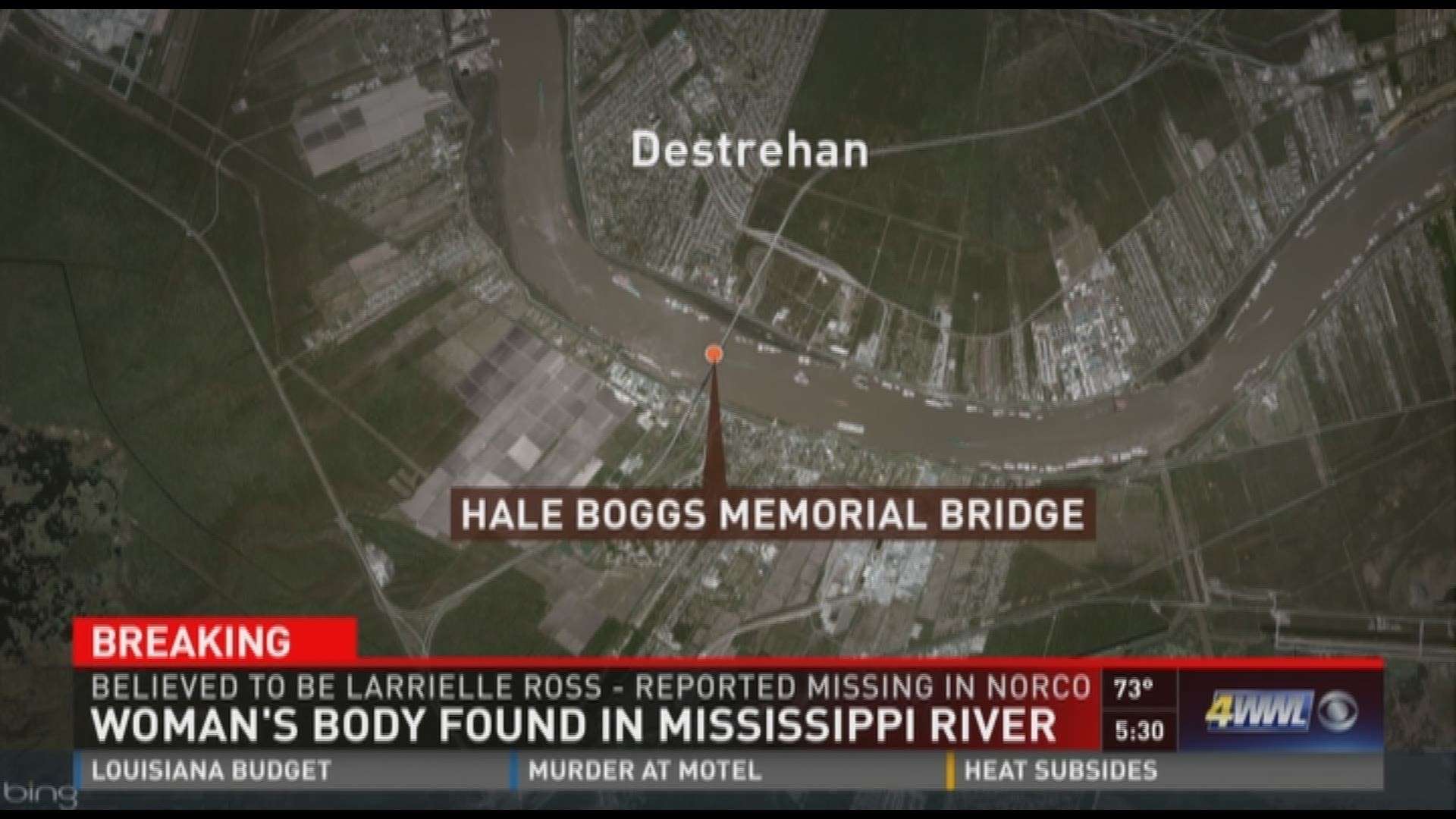 Authorities pulled a body from the river Sunday morning.