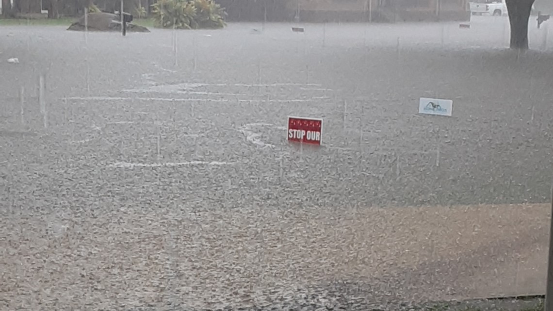 Heavy rains flood Destrehan streets, shut down main thoroughfare
