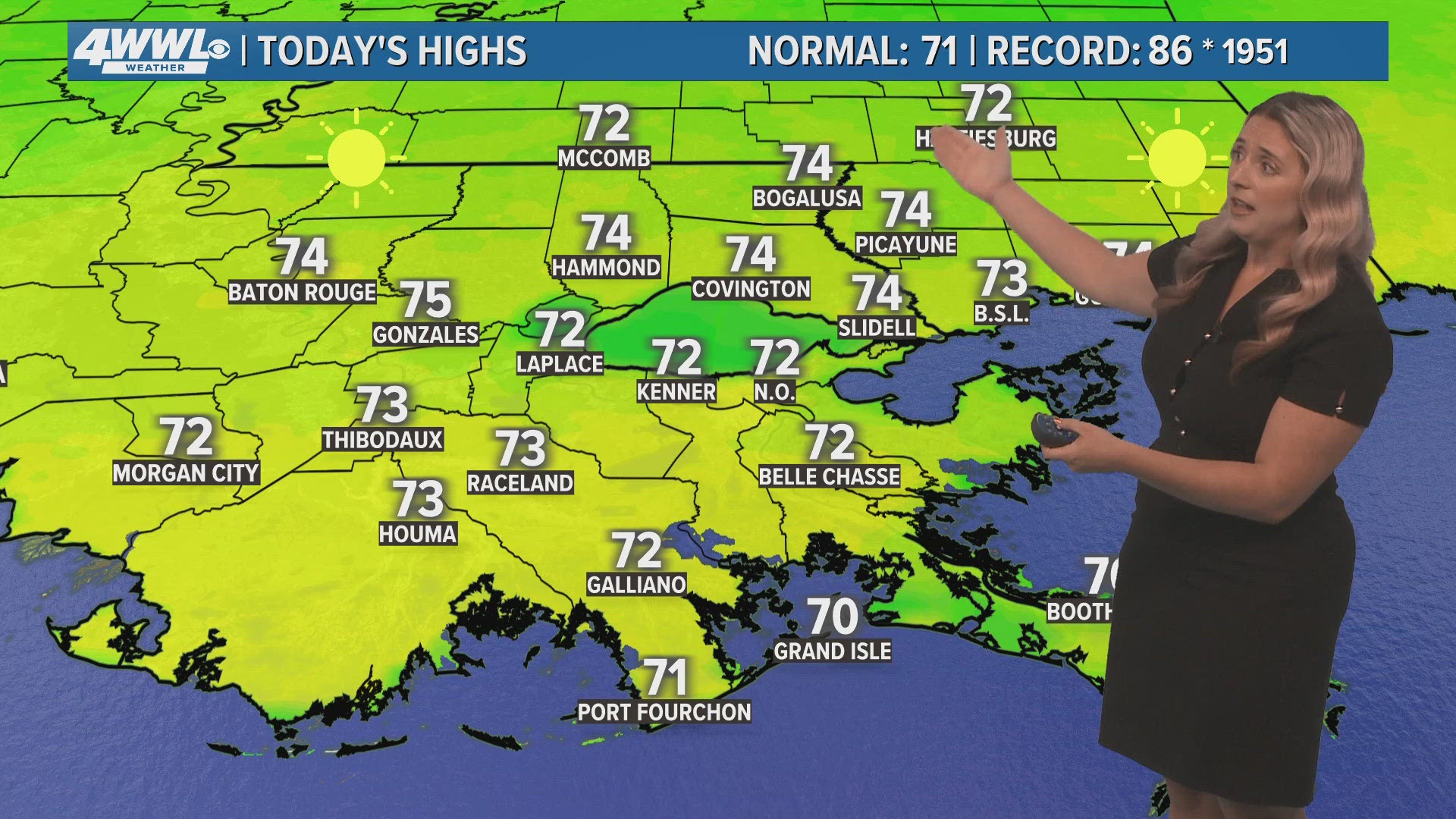 It will turn warmer and more humid early next week with high temperatures back around 80 degrees on Monday and Tuesday.