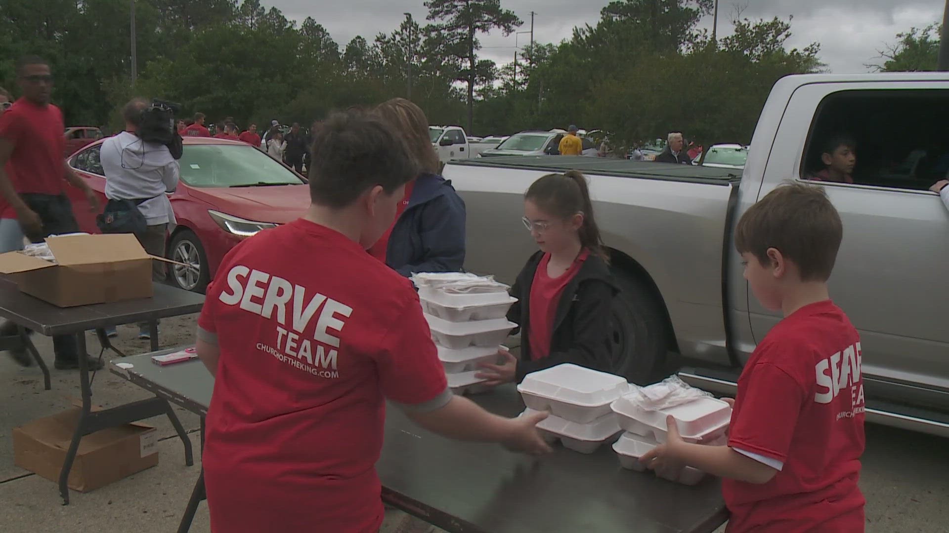 Other volunteers from Northshore and Journey Fellowship Churches helped remove storm debris and fallen trees on Haley Street off of Old Spanish Trail.