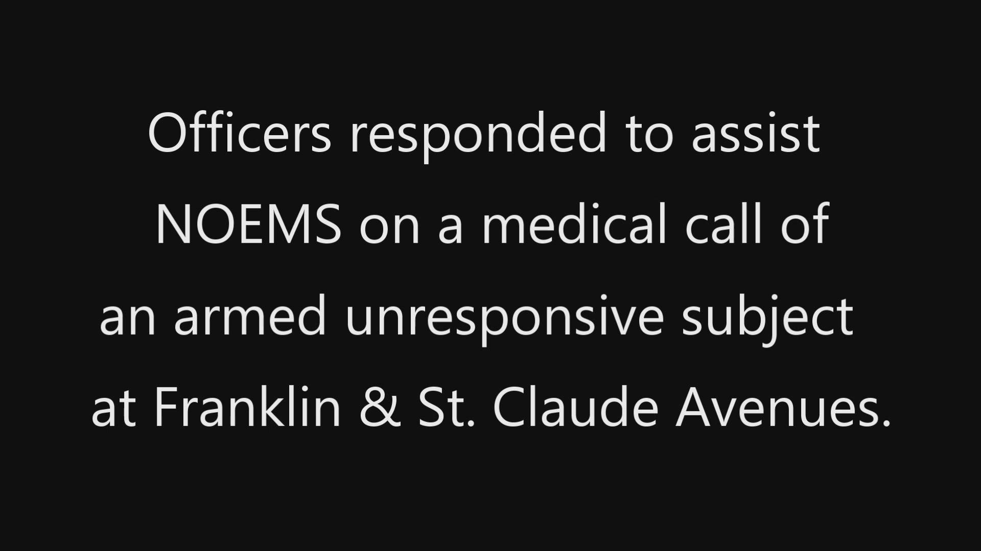 A couple of NOPD officers arrived on the scene and the man, identified as Dante Frazier, drove off and struck a nearby pole and then ran.