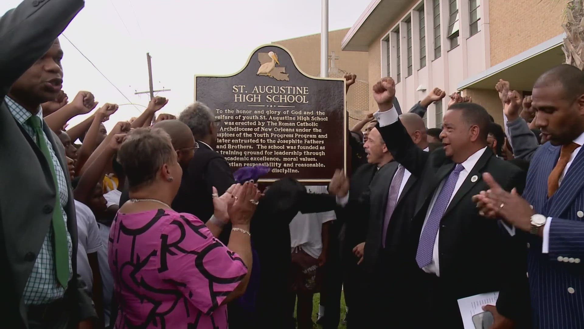 A historical marker was unveiled on Thursday afternoon to honor the legacy of St. Augustine High School.