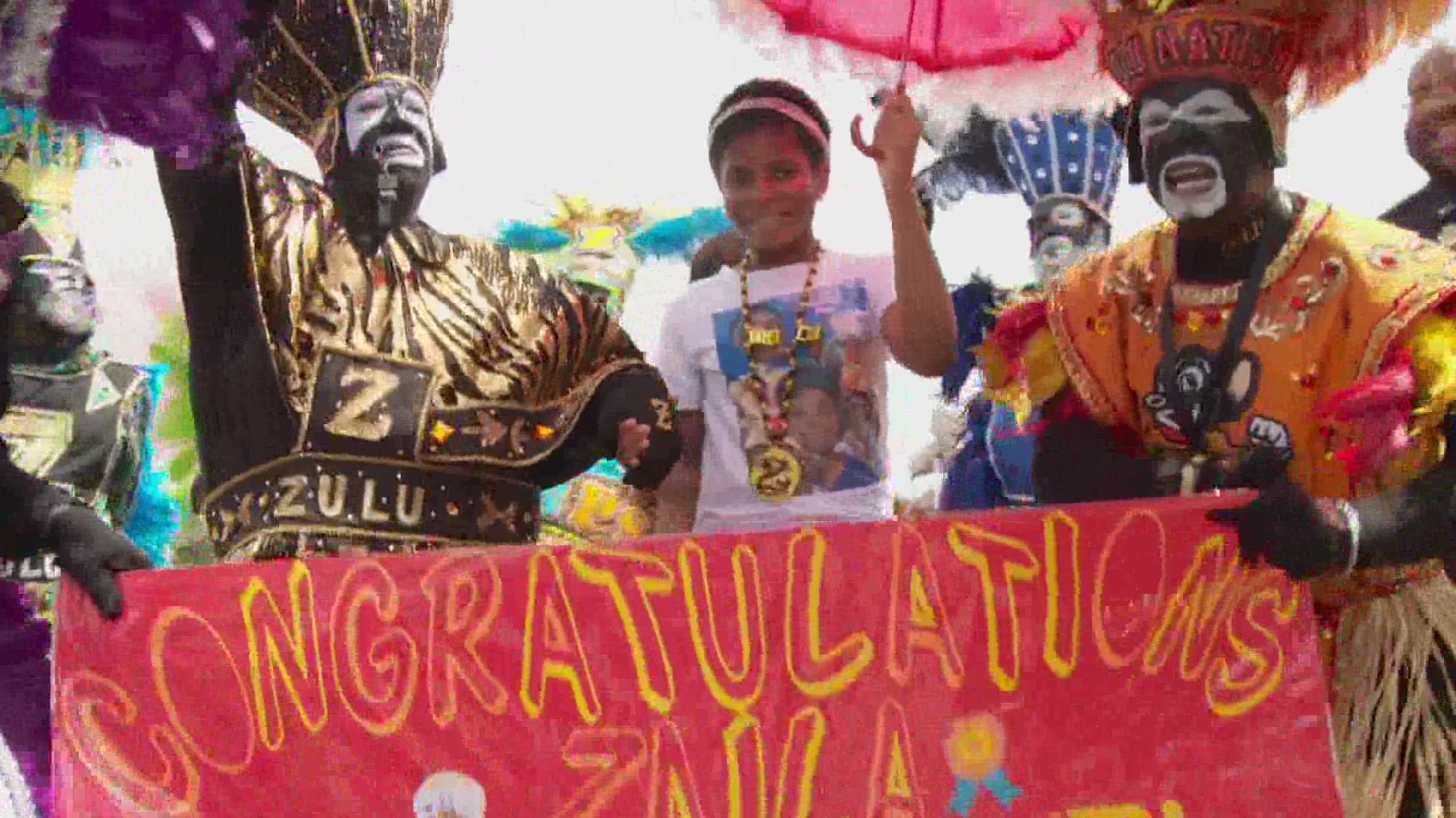 Neighbors, friends and family celebrated 14-year-old Zaila Avant-garde with a second line and parade after being crowned champion National Spelling Bee champion.