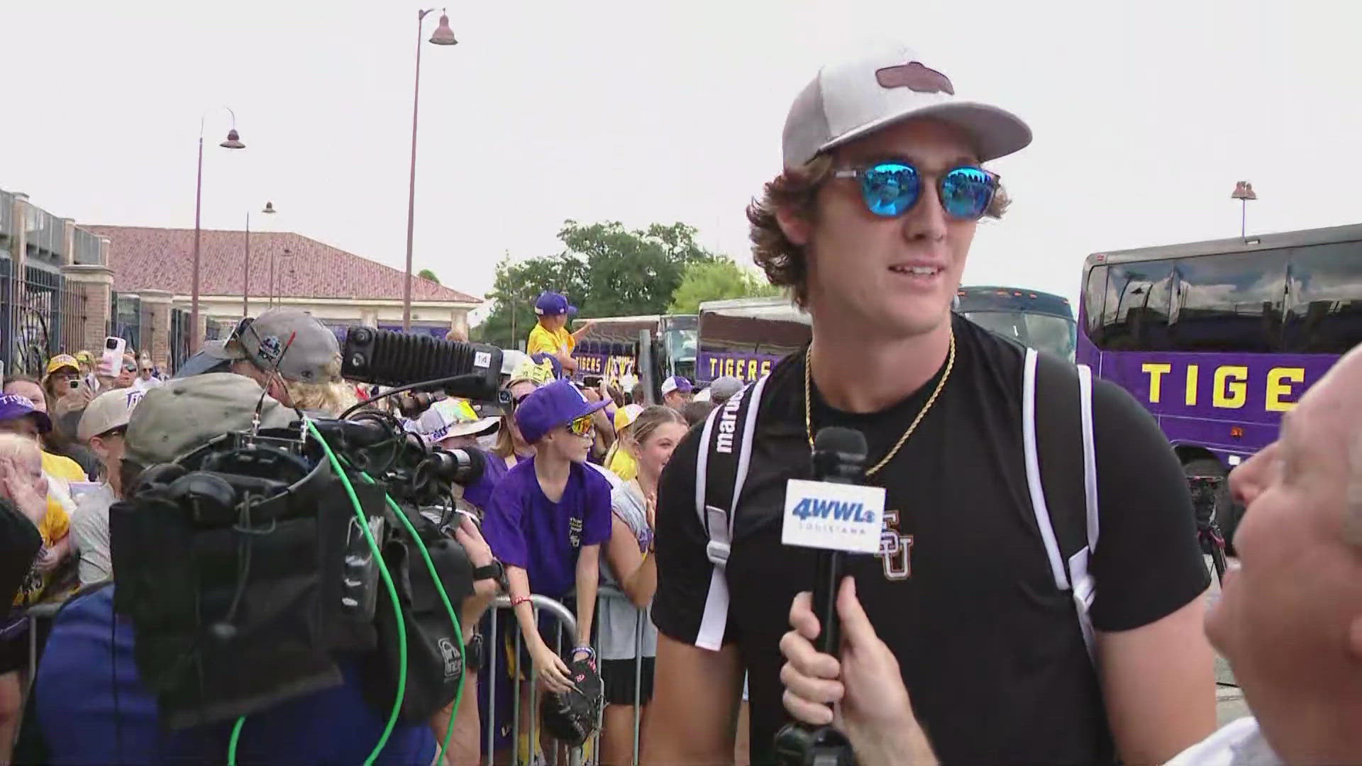Watch LSU's full return to campus after their national title win. Fans, players, raw celebration — all in one video.