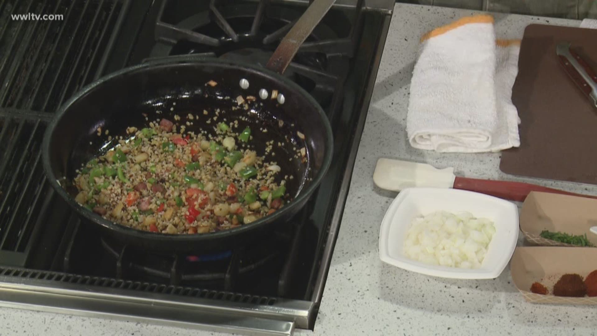 Jason Ziobrowski is in town for the American Culinary Federation's Conference and is here to show us how to make jambalaya for breakfast.