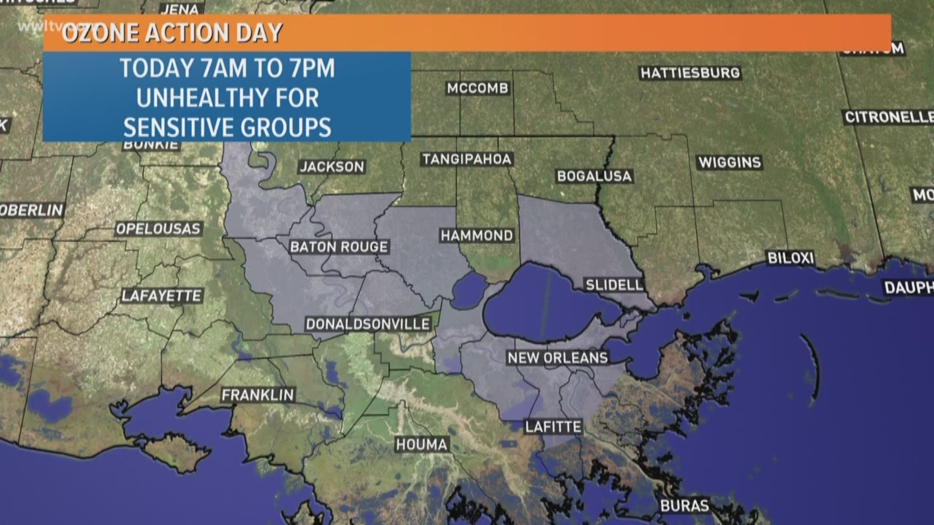 Air quality alert issued for seven southeast Louisiana parishes Friday