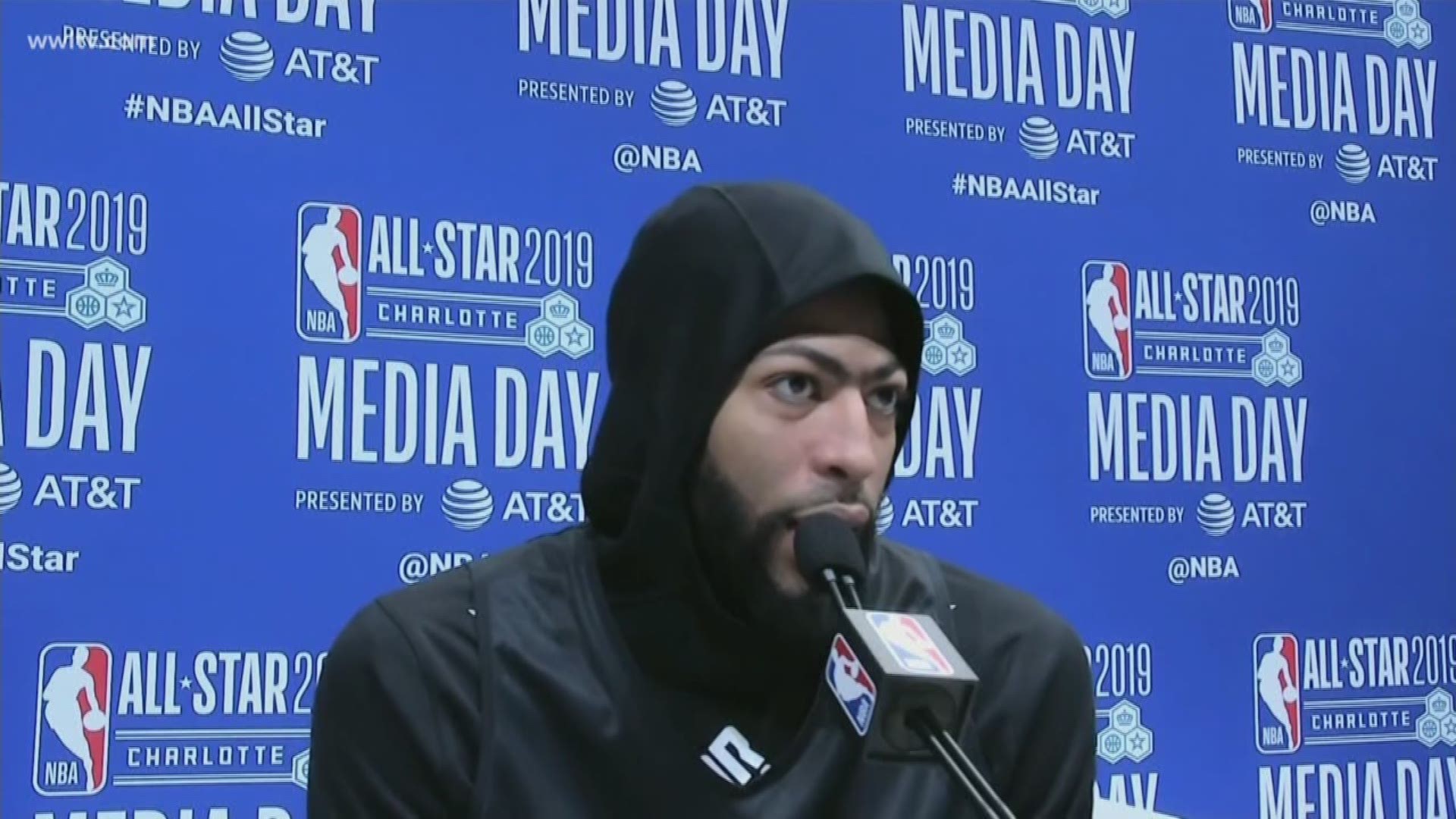 The Pelicans star left fans a little confused during his All-star game media availability Saturday in Charlotte.