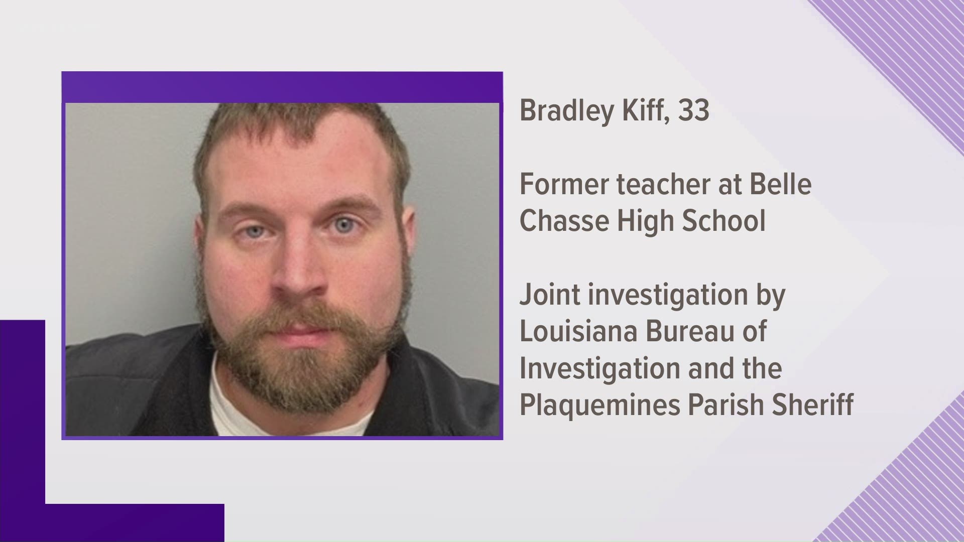 Kiff's Facebook profile said he taught at Haynes Academy in 2011, at John Ehret from 2011 to 2019, and at Belle Chasse High School from Aug. 2019 to Feb. 2020.