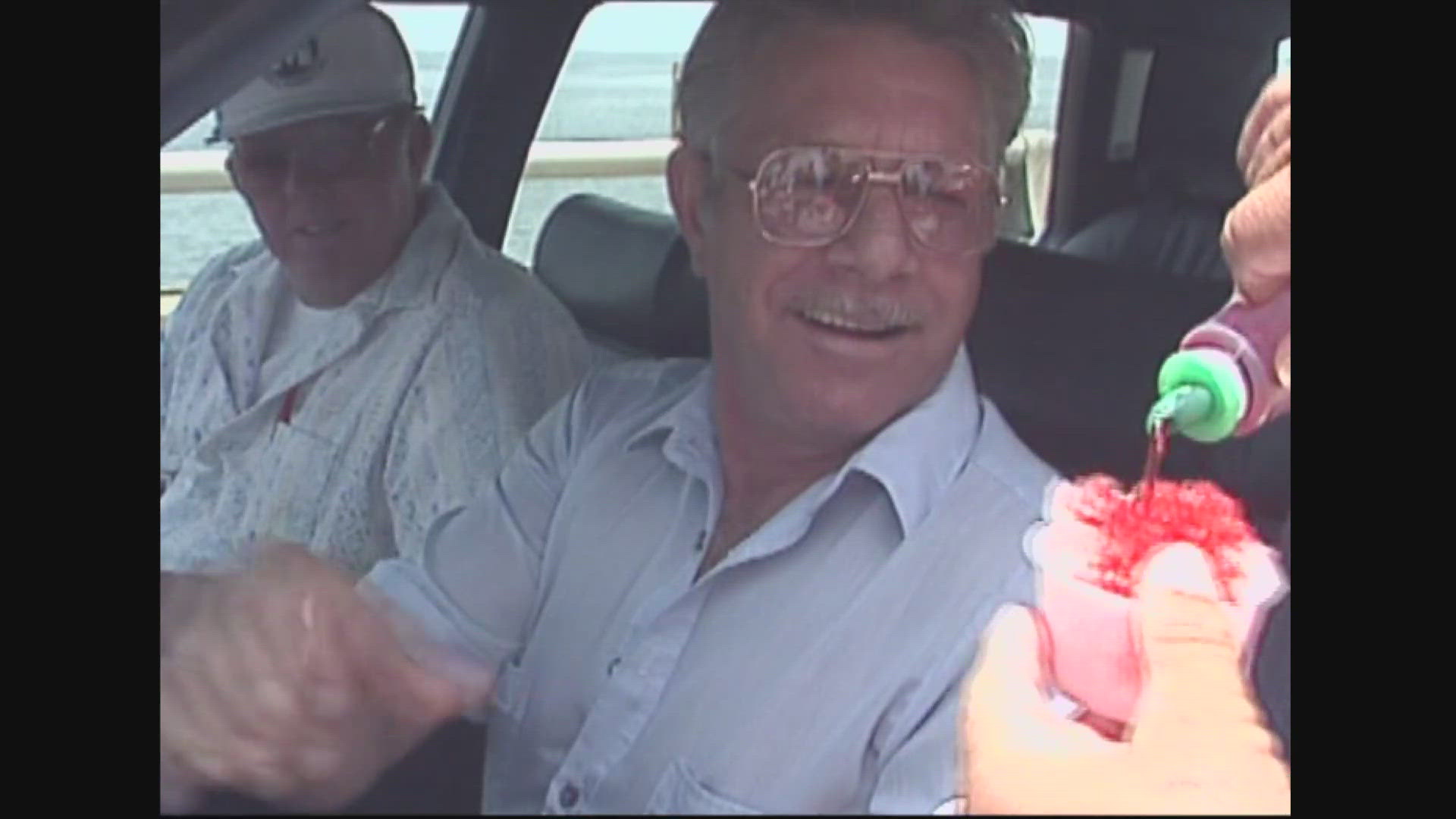 WWL's Late Frank Davis came to the rescue serving up summer snoballs.