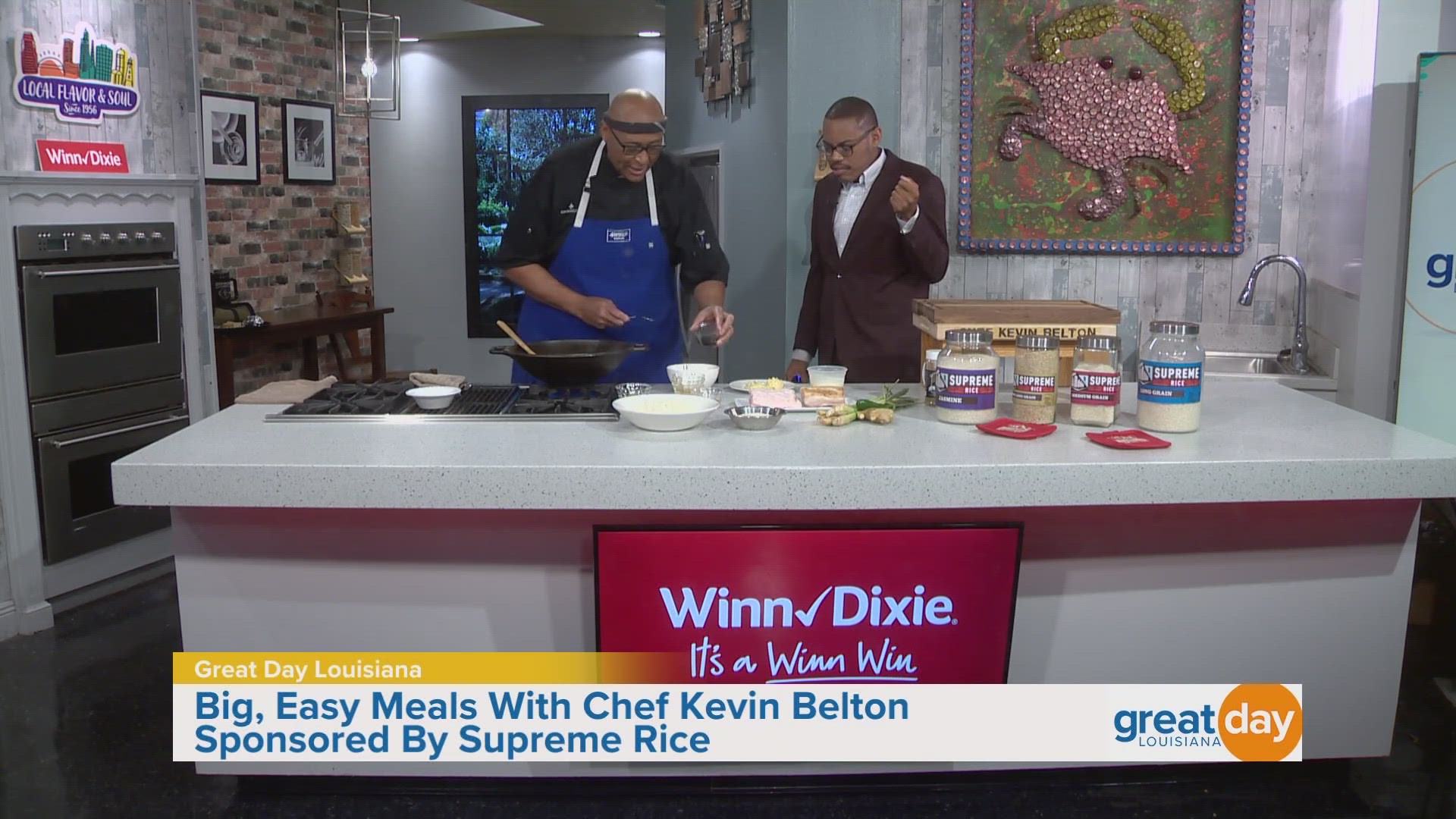 Chef Kevin Belton uses Supreme Rice's jasmine variety as the base for his teriyaki glazed pork belly.
