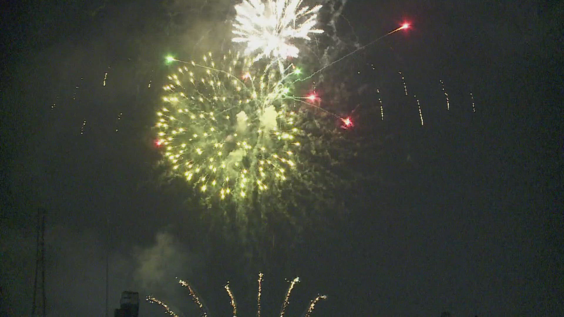 Tons of revelers lined up along the Mississippi River in New Orleans to watch a vibrant firework display, to close out a day of Fourth of July festivities.