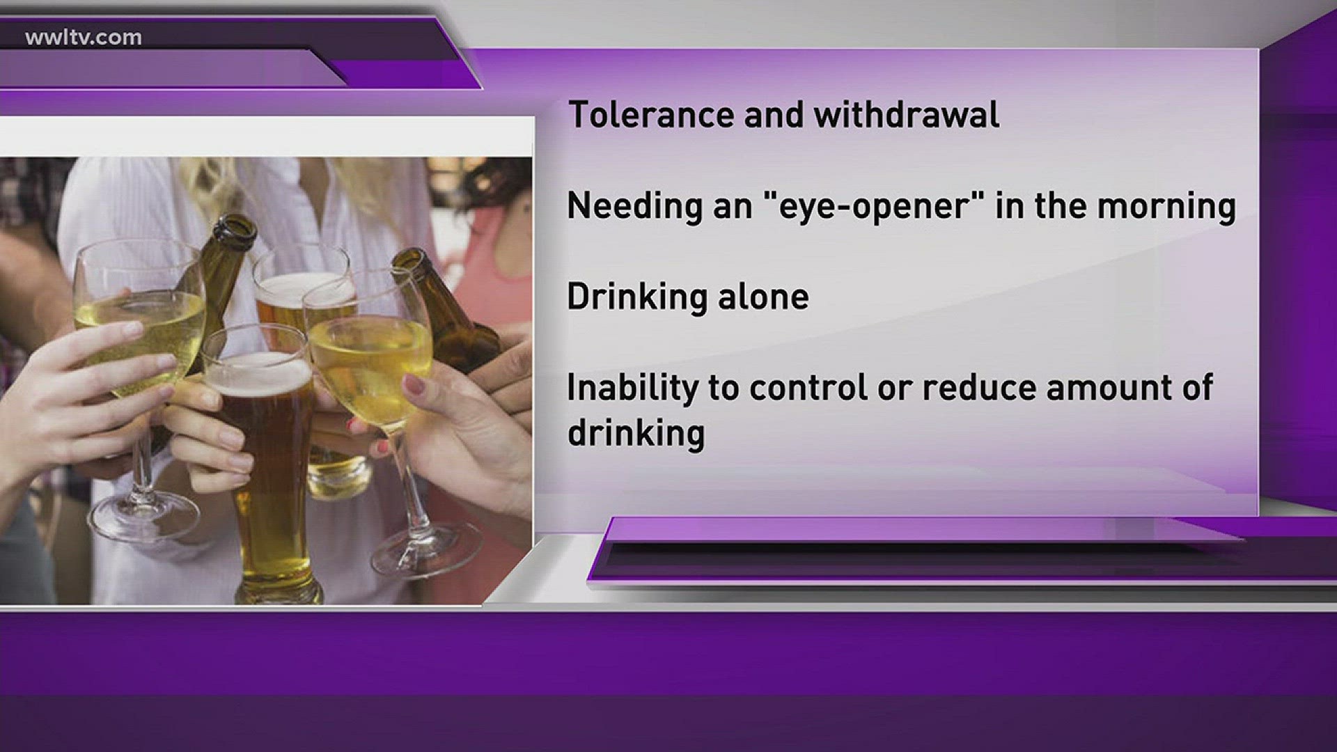 Know the signs of alcohol and drug addictions
