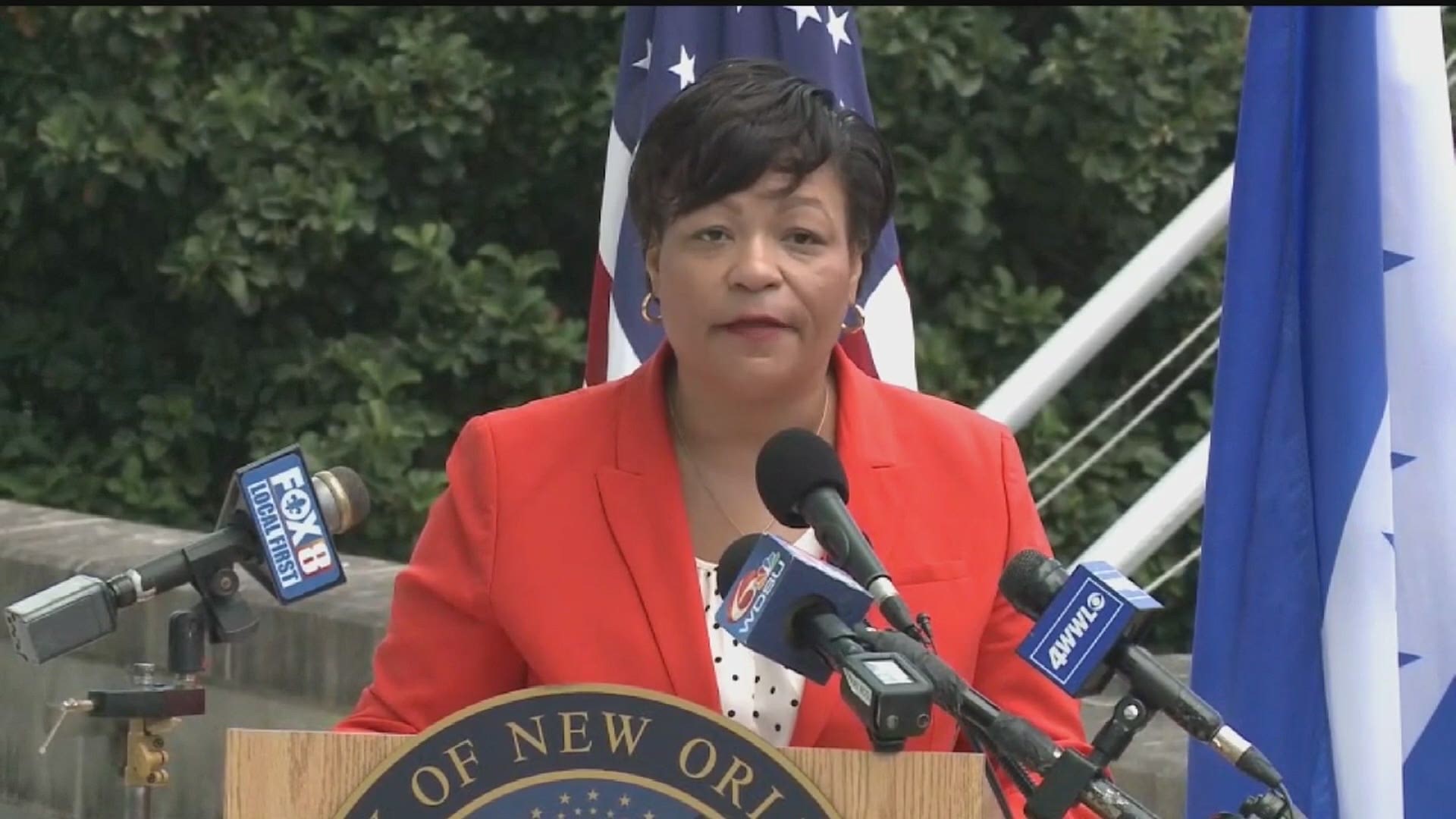 New Orleans Mayor LaToya Cantrell talked Thursday about the possibility of the Saints playing some games in Baton Rouge, which she called a 'great idea - temporarily