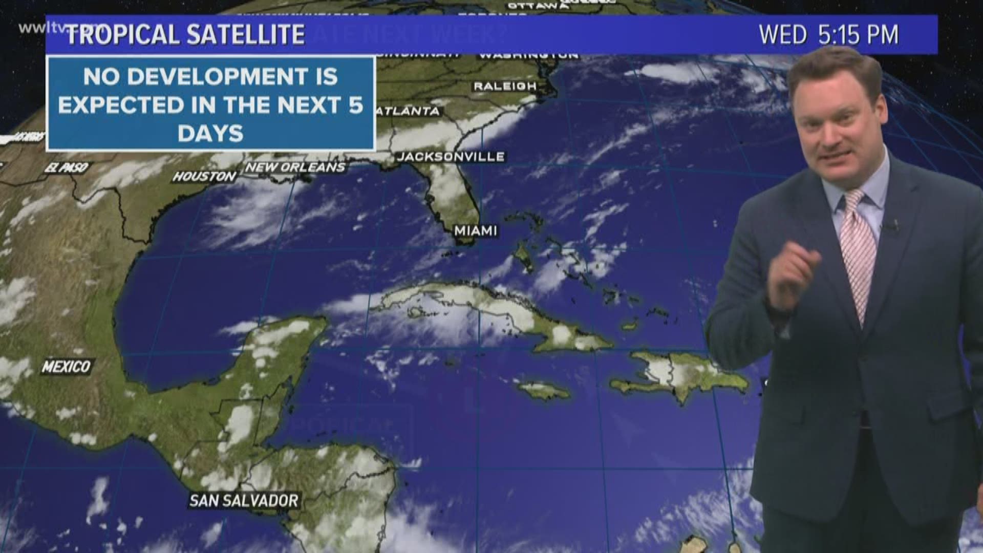 Meteorologist Chris Franklin shows us the quiet Atlantic basin but models are hinting at possible development next week.