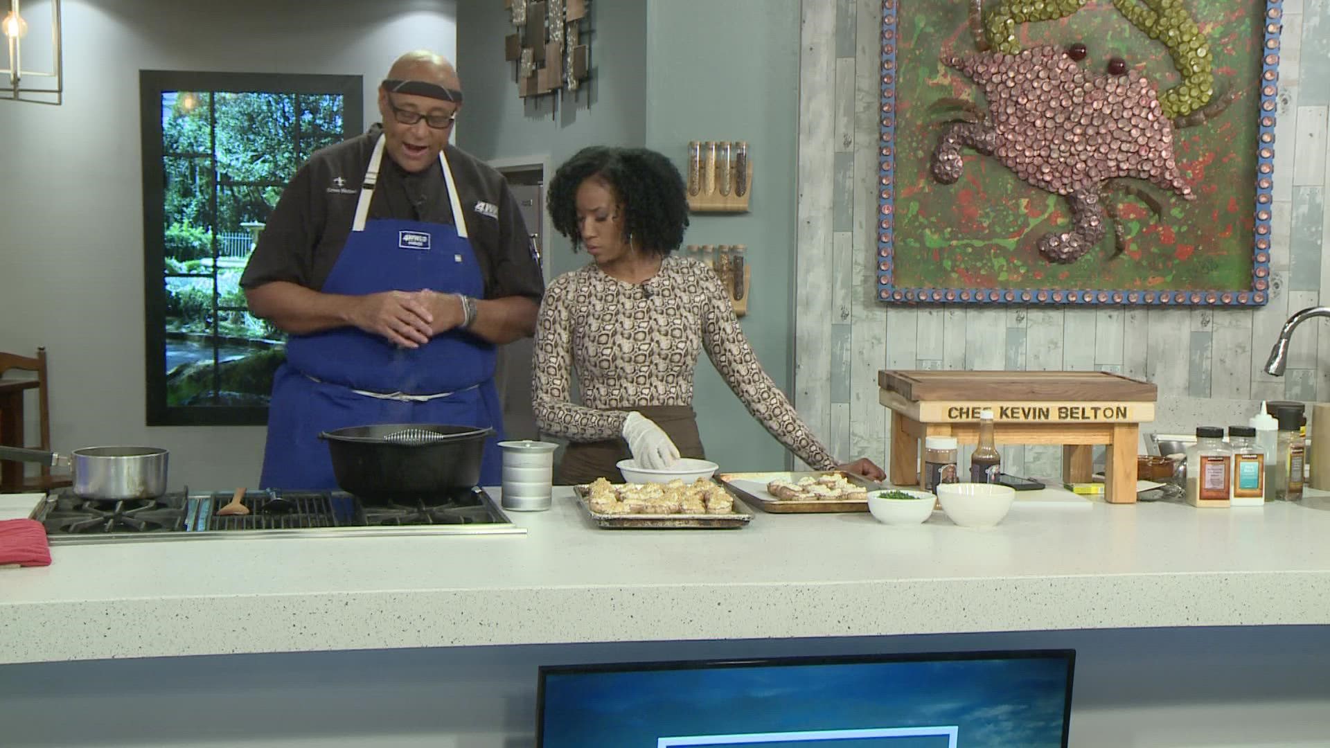 Chef Kevin is in the WWLTV kitchen cooking up Stuffed Mushrooms.