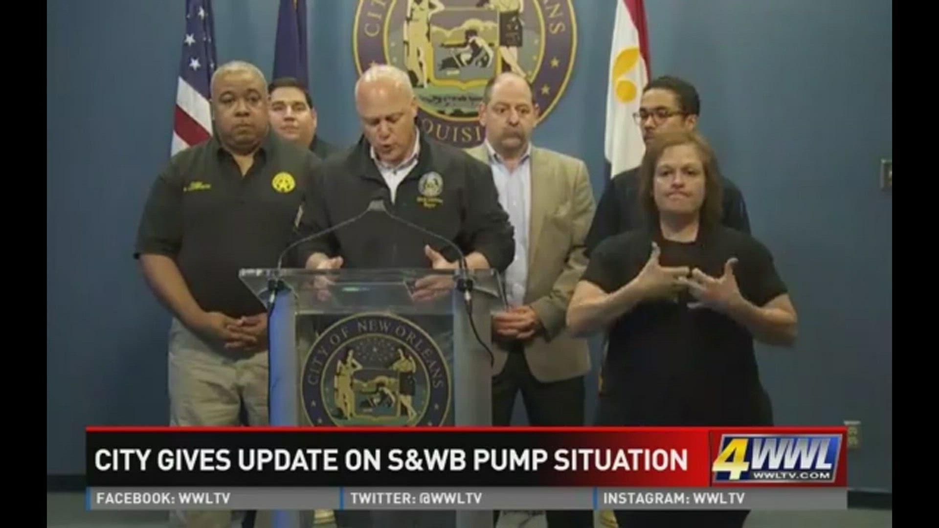 Mayor Mitch Landrieu gives the latest on the pump situation in New Orleans.