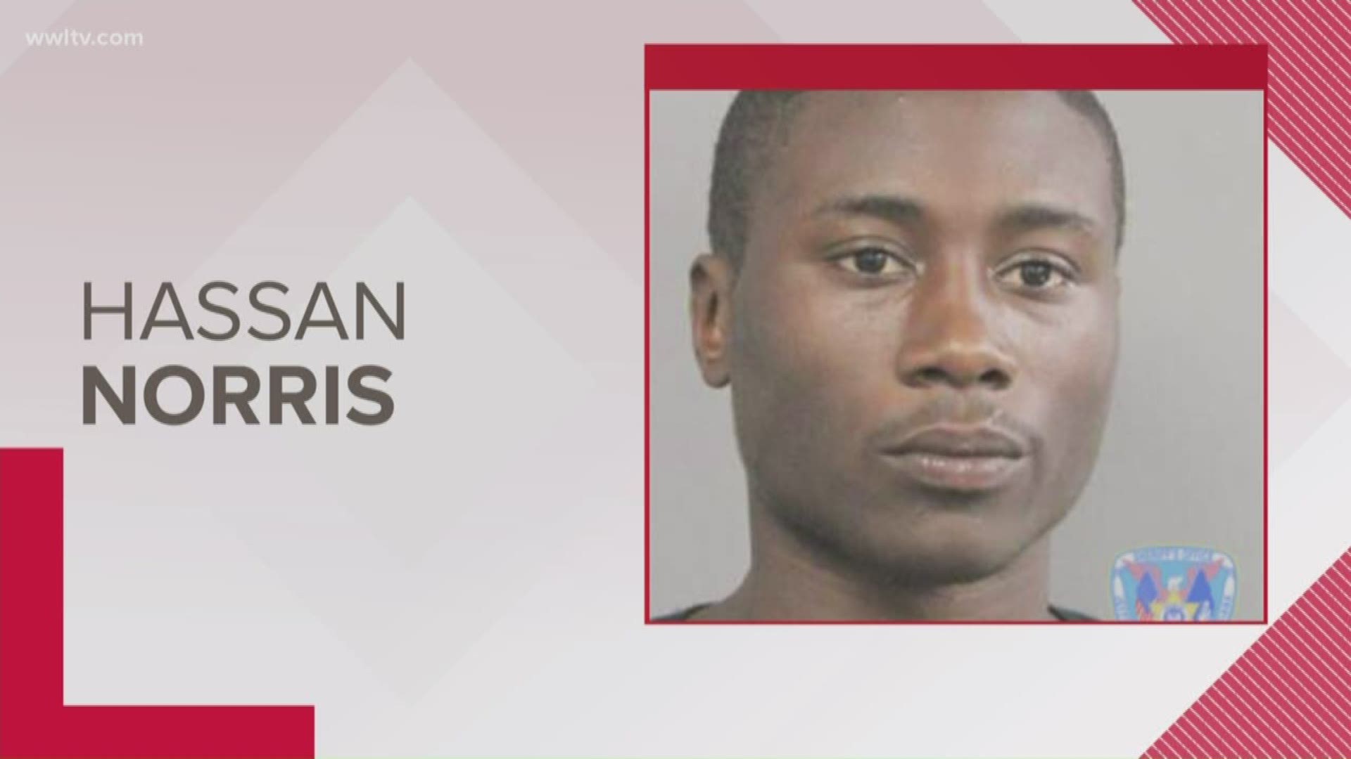 Police are looking for 20-year-old Hassan Norris because they say he fired a shot at an officer following a chase Monday before noon in Kenner and Metairie.