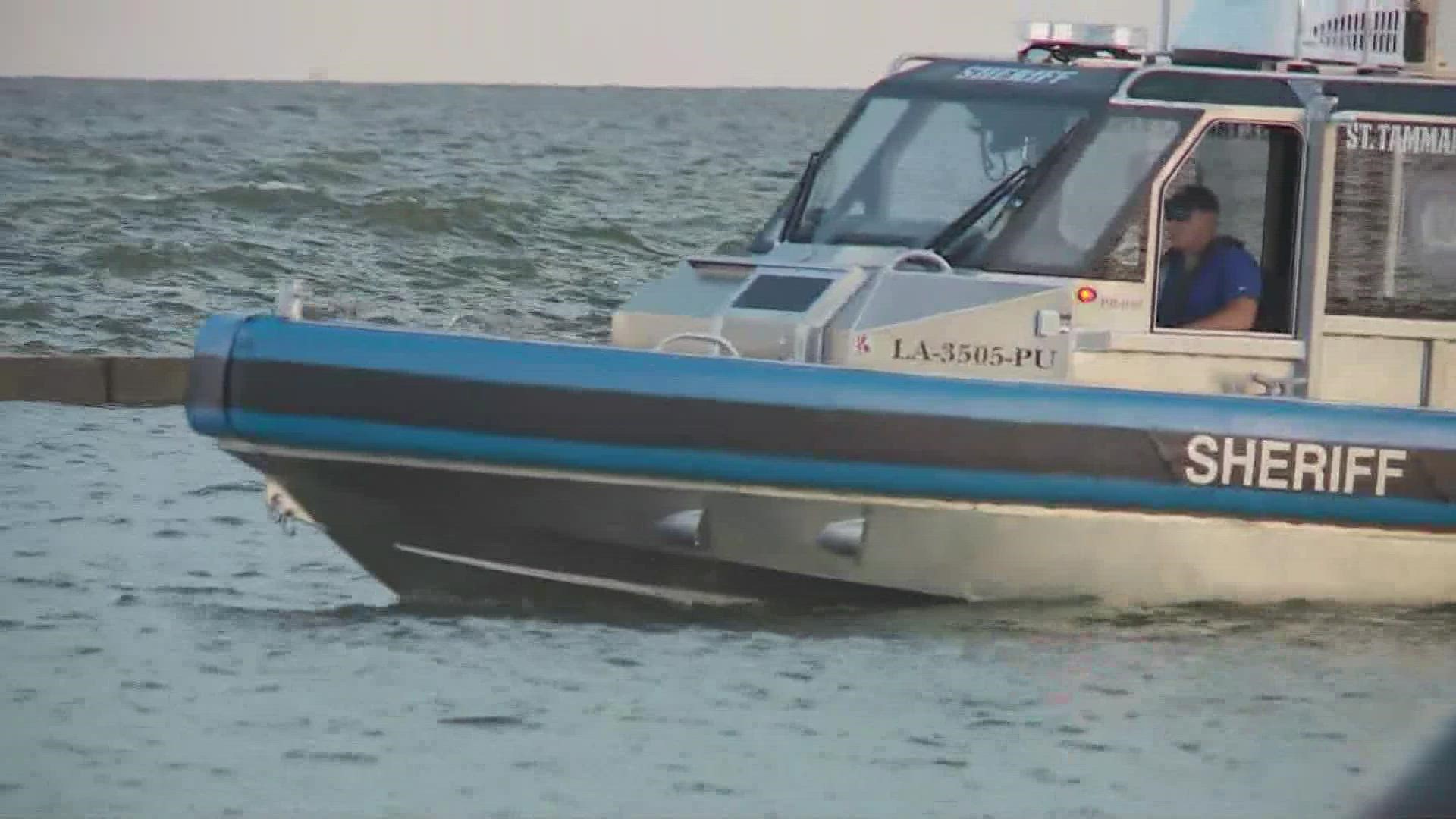 The body of a man who went into the lake when the boat he was in capsized, was found Monday evening.