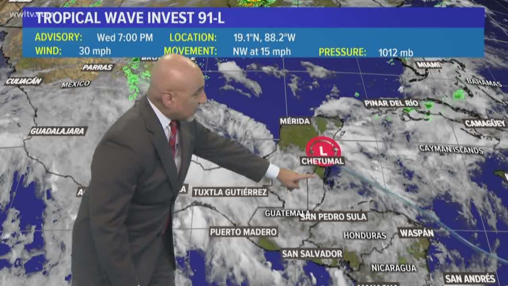 Chief Meteorologist Carl Arredondo and the Wednesday night Tropical Update